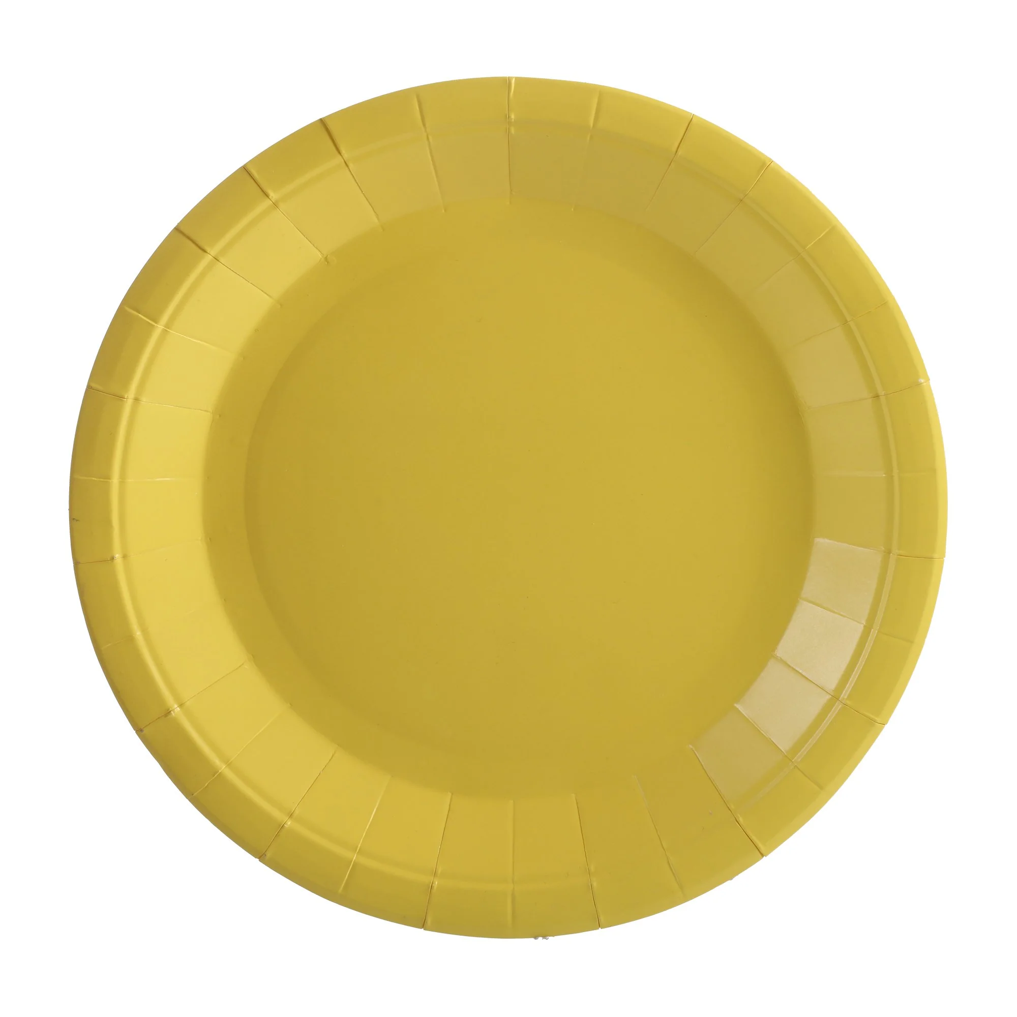 10 assiettes en carton canari