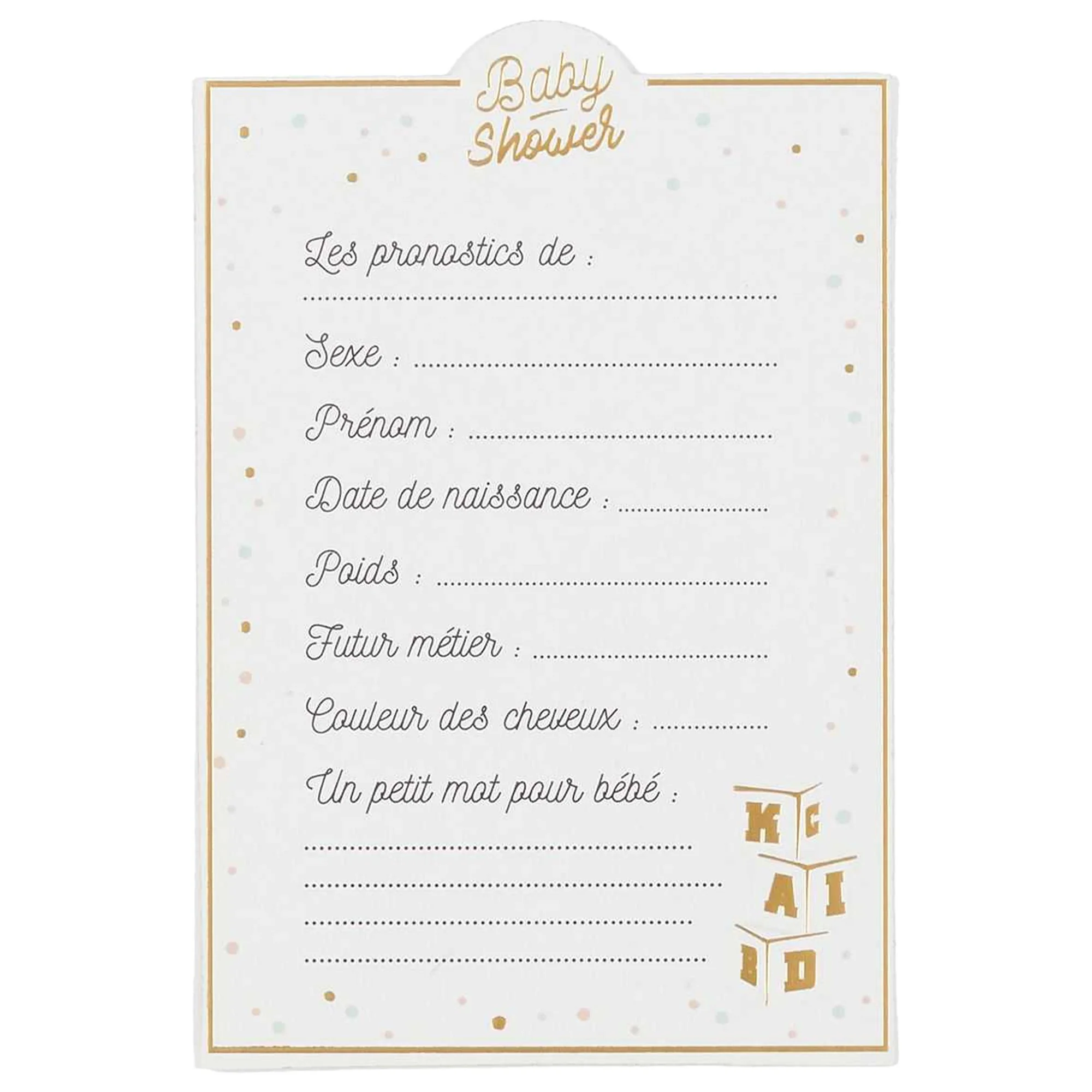 10 cartes de pronostics baby shower - Image 4