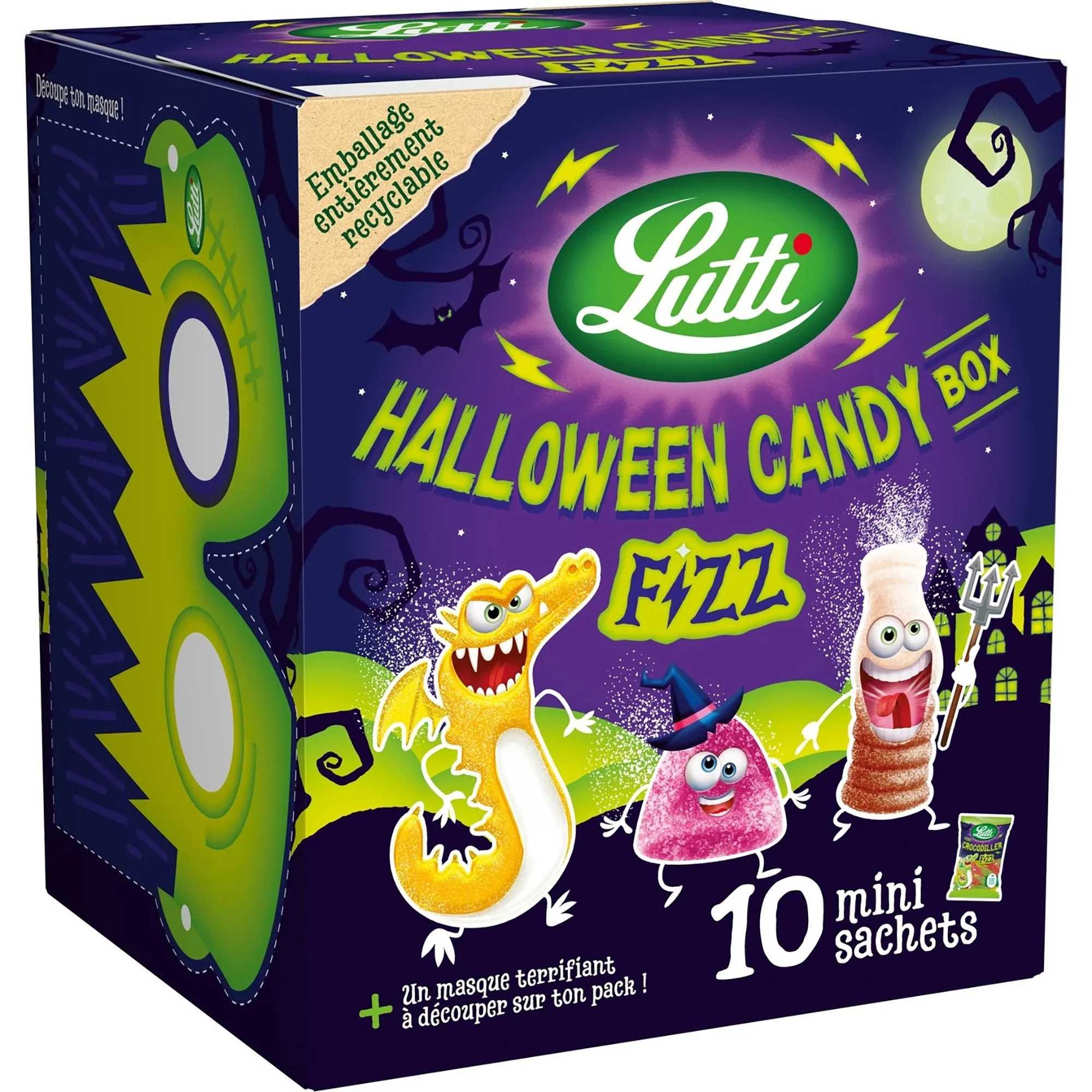 10 mini sachets de bonbons Halloween fizz