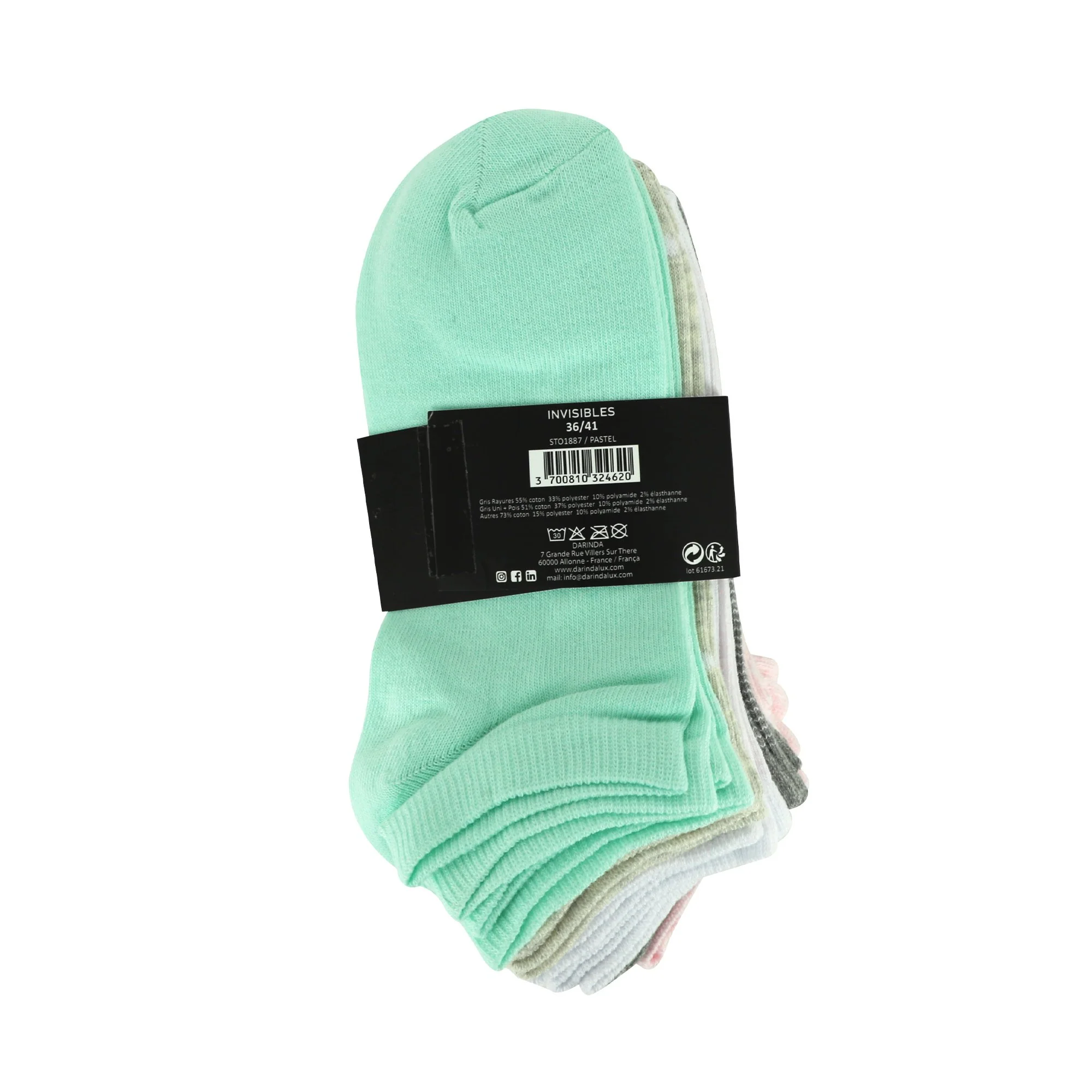 10 paires de chaussettes courtes fantaisie - Image 2