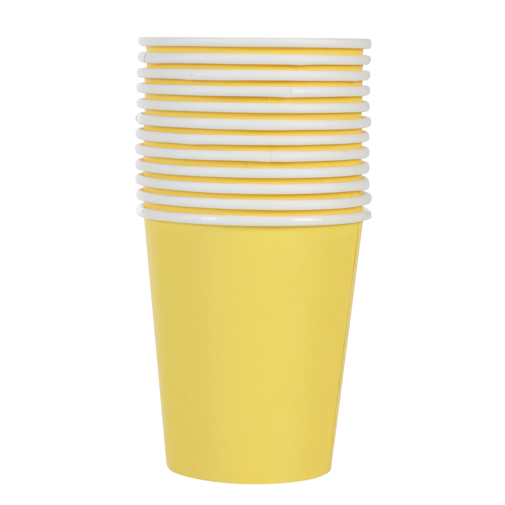 12 gobelets en carton canari