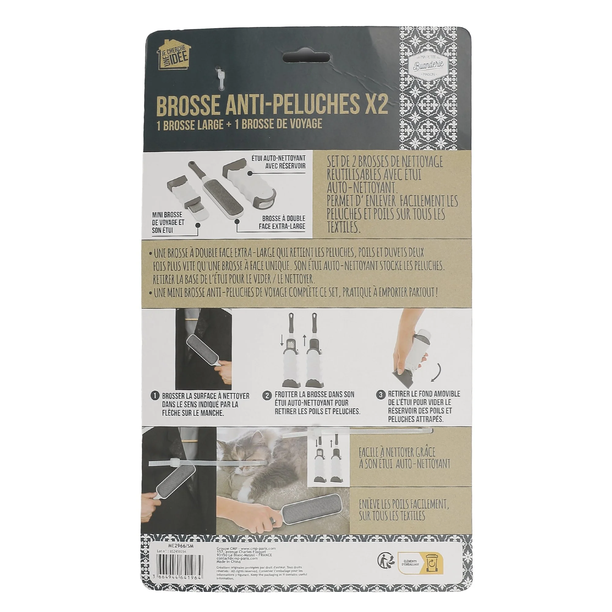 2 brosses à vêtement anti peluches - Image 3
