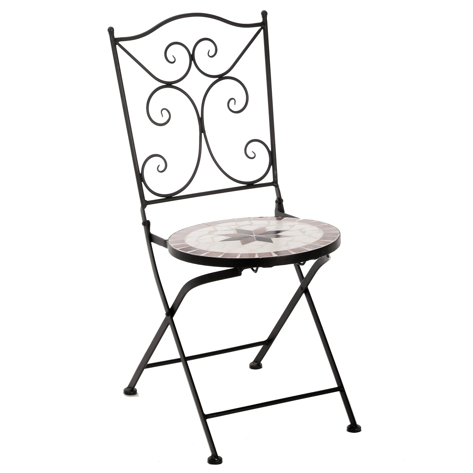 2 chaises de salon de jardin mosaïque