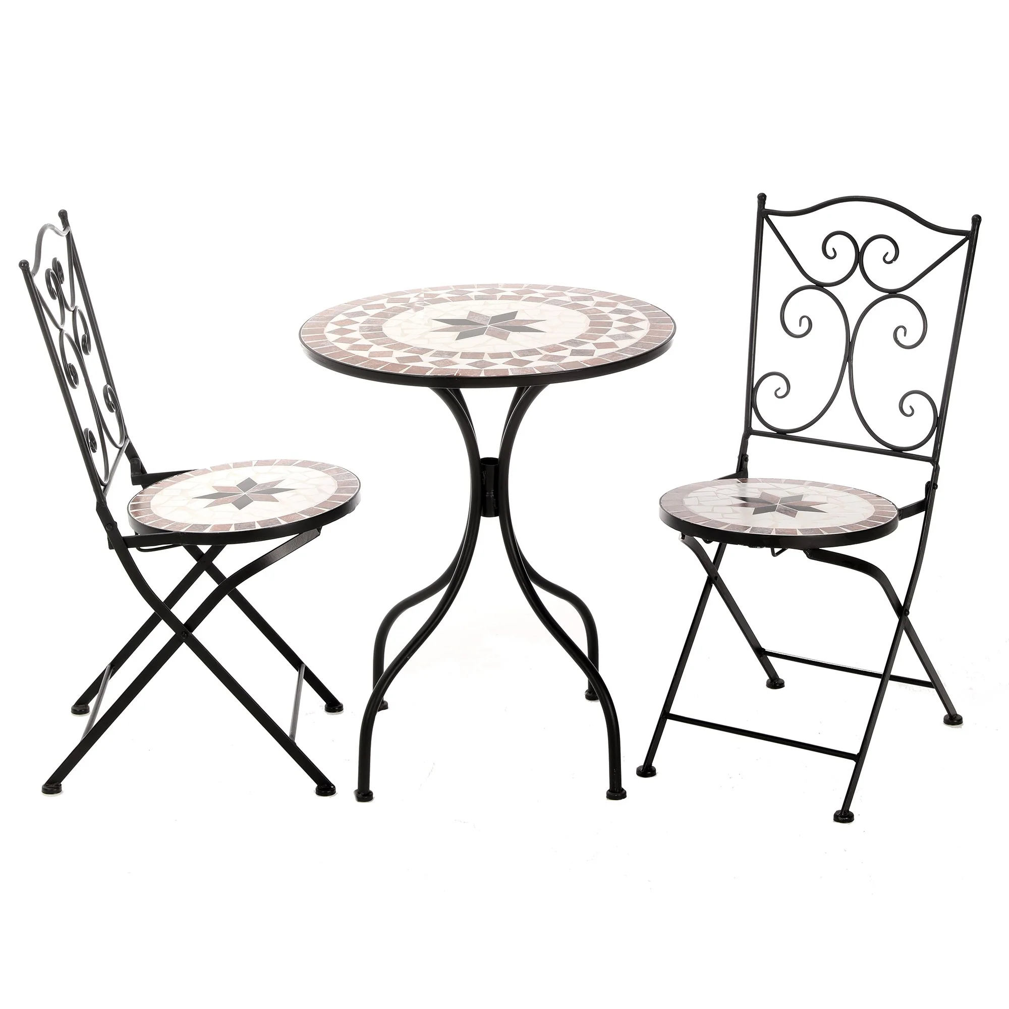 2 chaises de salon de jardin mosaïque - Image 5