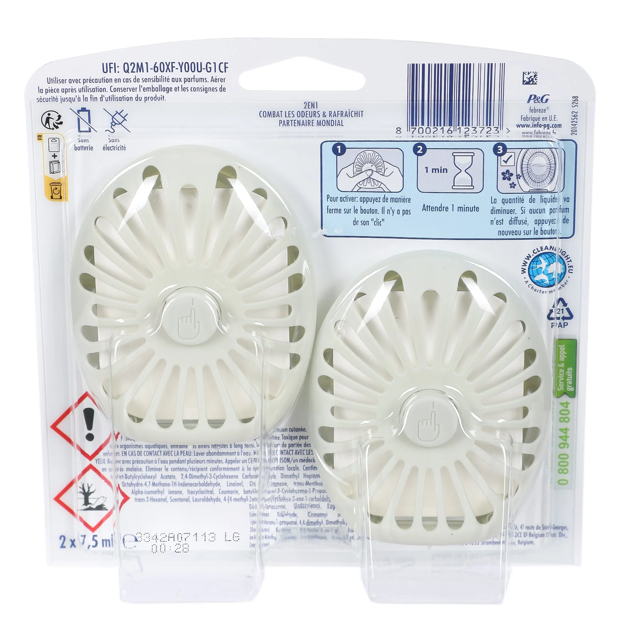 2 désodorisants petit coin et salle de bain pureté de coton - Image 3