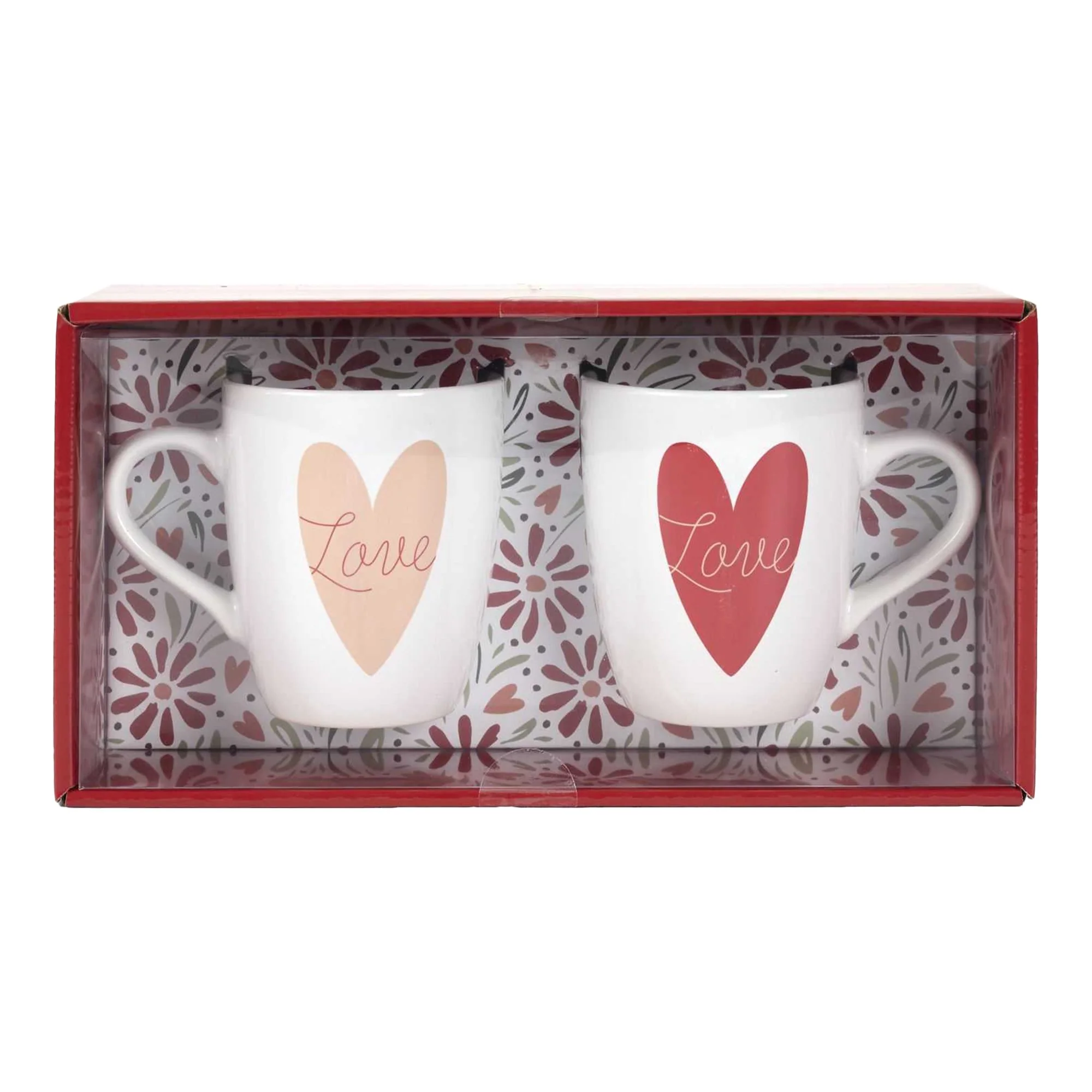 2 Mugs cĂ©ramique 30 cl cĆur avec anse