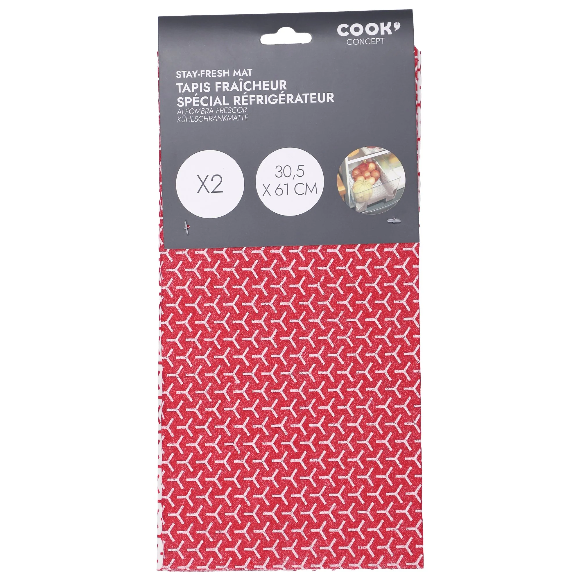 2 tapis fraîcheur coton réfrigérateur - Image 3
