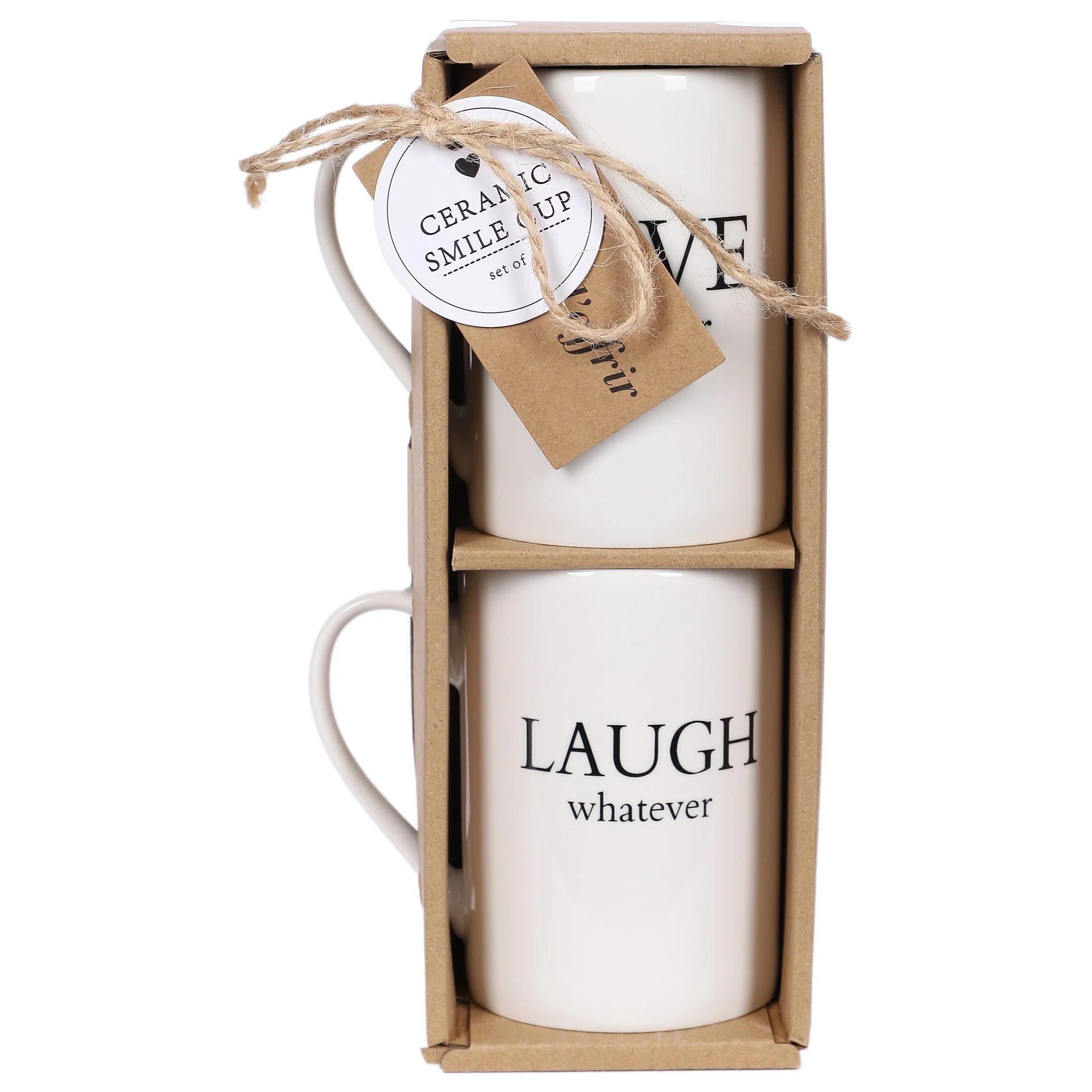 2 tasses en céramique - Beige