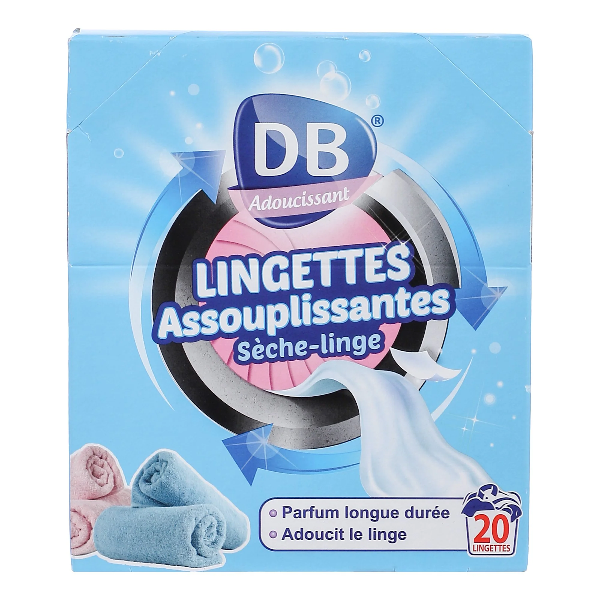 20 lingettes assouplissantes sèche-linge fraicheur