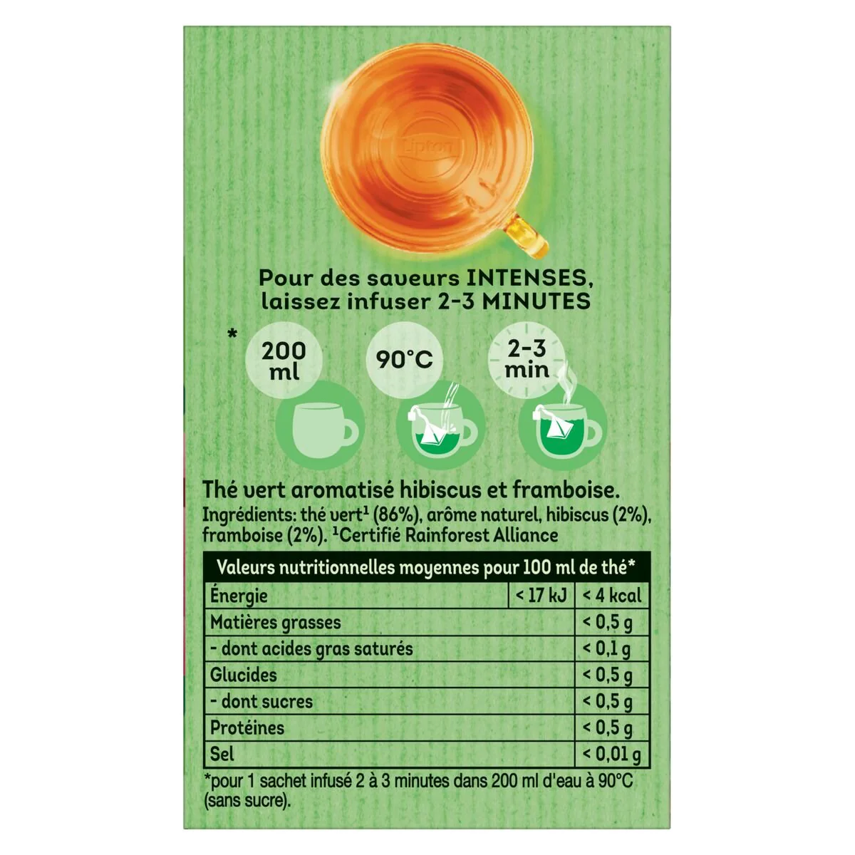20 sachets de thé - Fleur d'hibiscus et framboise - Image 2
