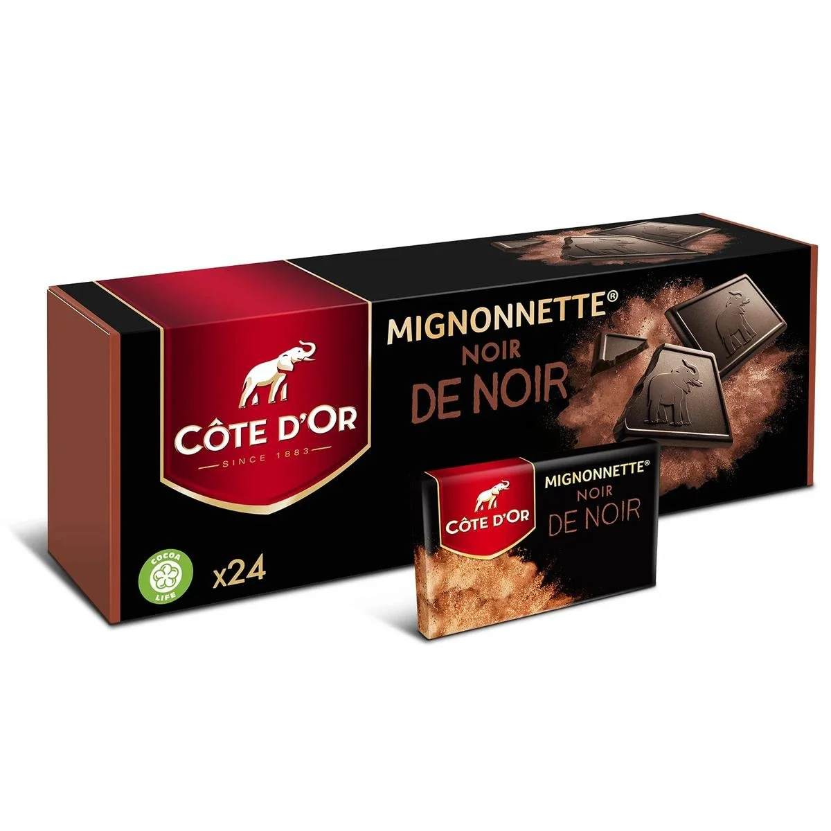 24 mignonnettes chocolat noir