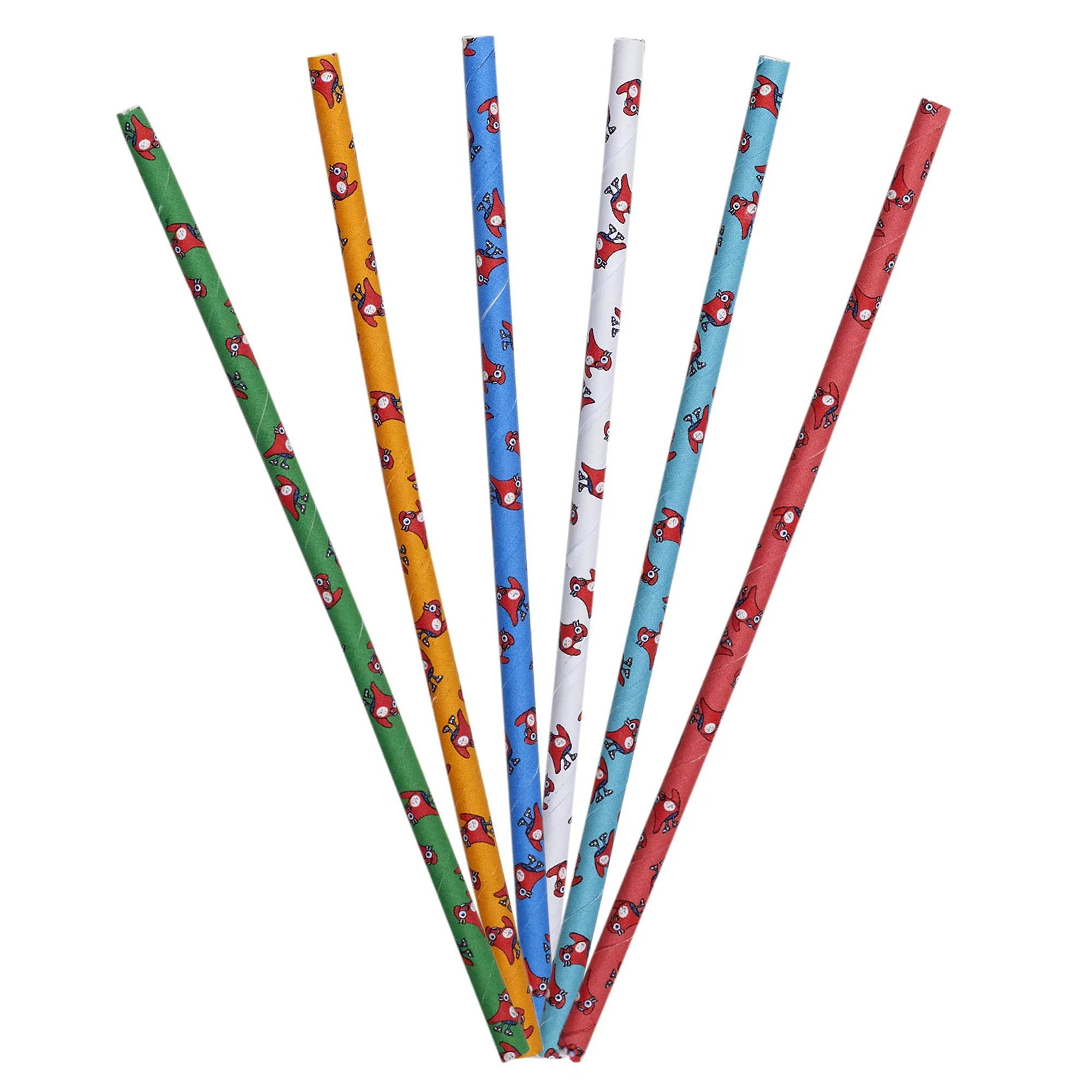 24 pailles en carton Mascotte Paris 2024 - Image 2