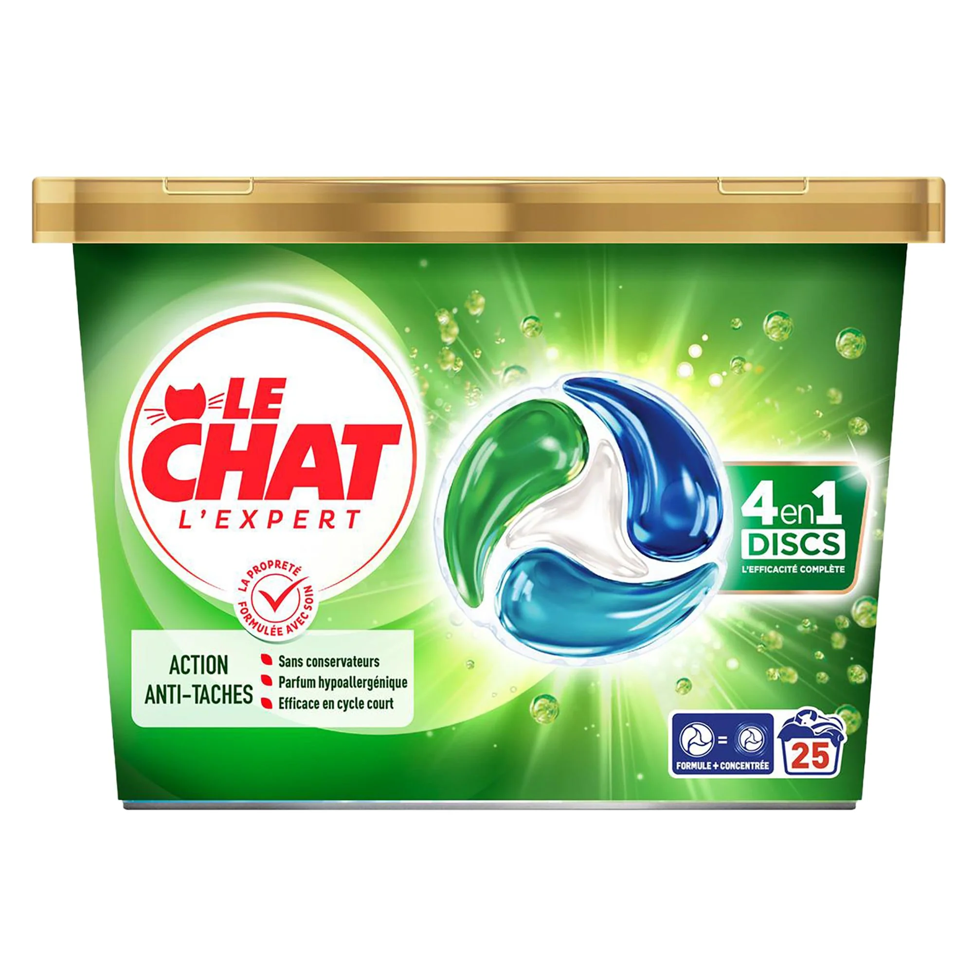25 capsules 4 en 1 action anti tâches