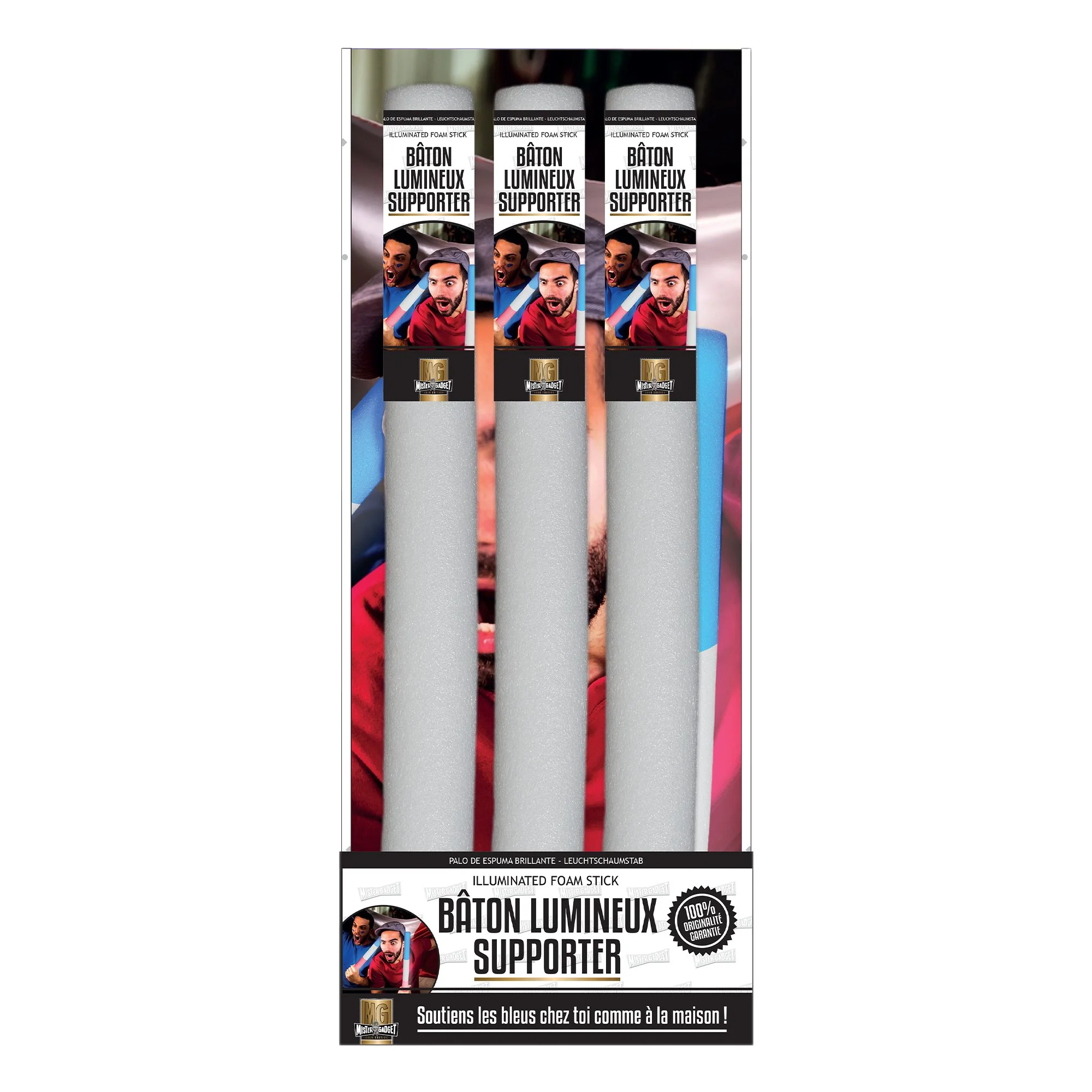 3 bâtons lumineux supporter de l'équipe de France - Image 2