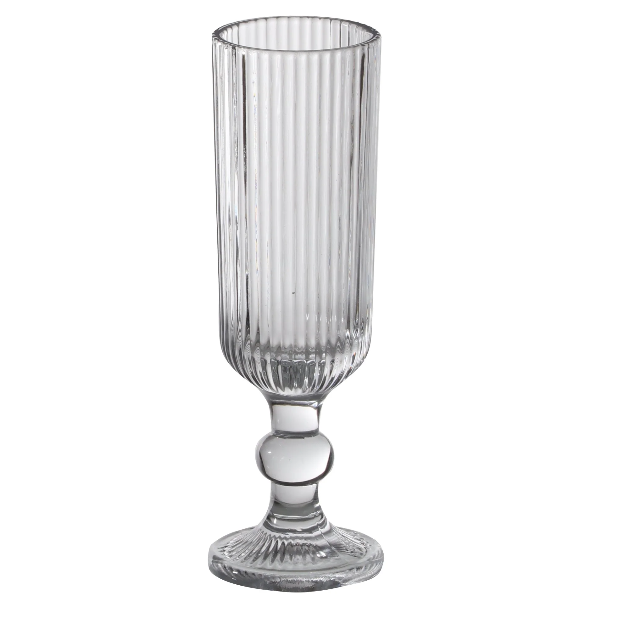 3 flutes à champagne striés - Image 3