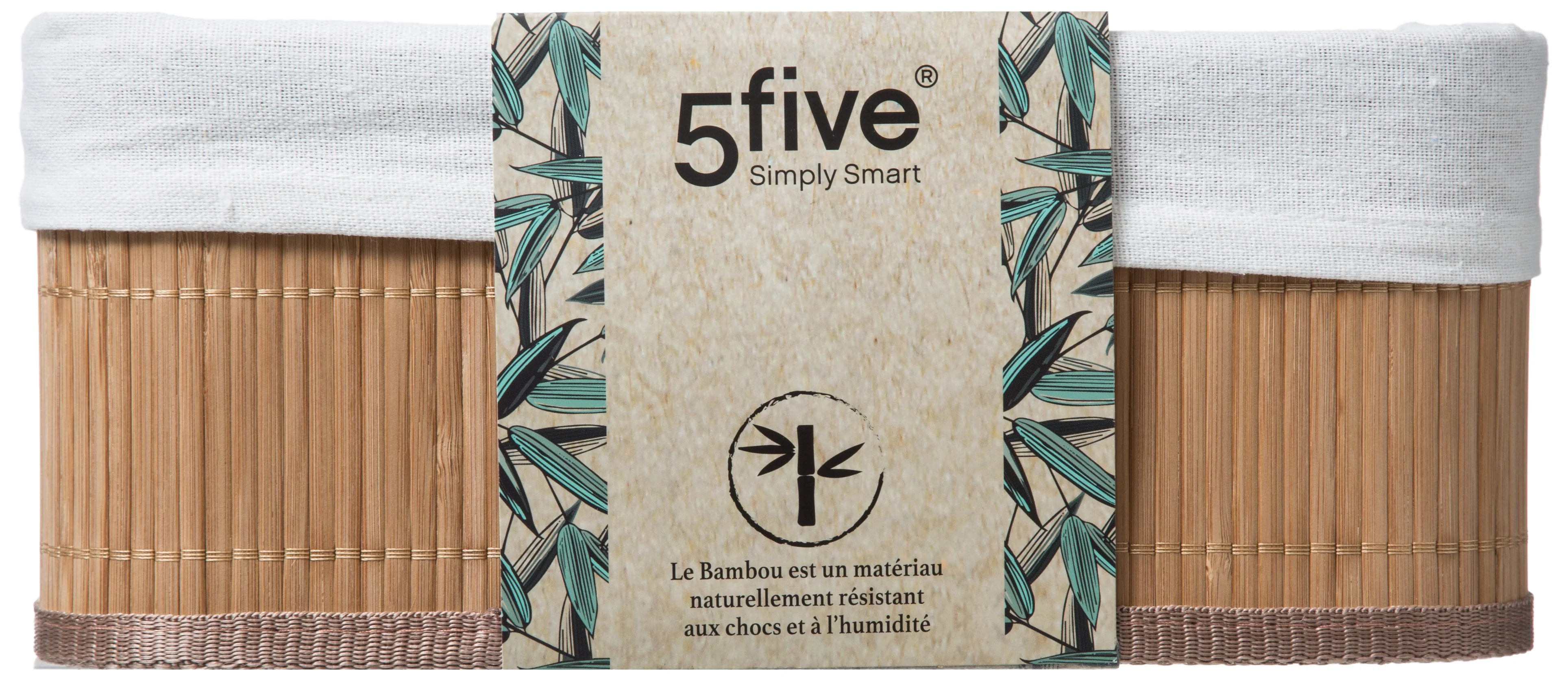 3 paniers rectangles bambou - Image 3