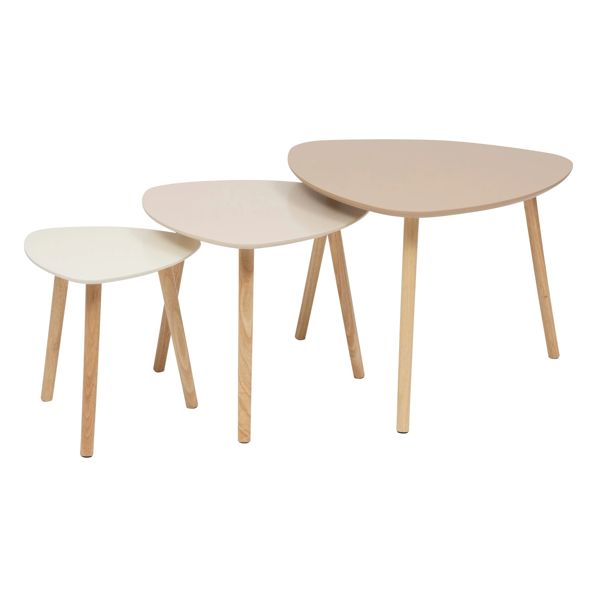 3 tables gigognes Mileo Beige