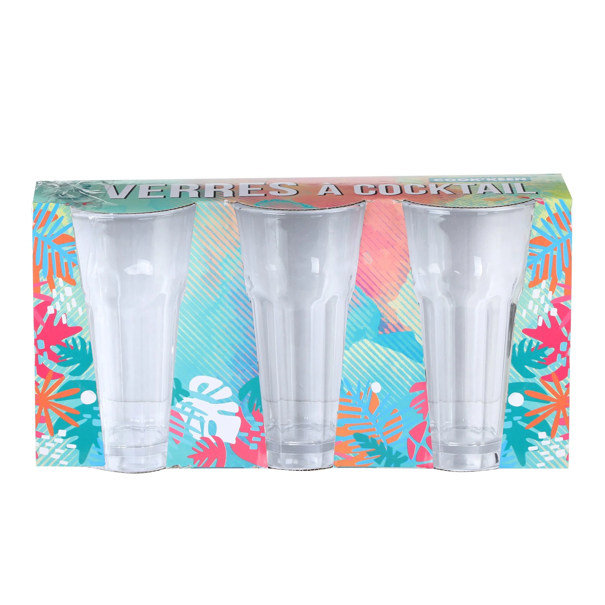3 verres Ă cocktail