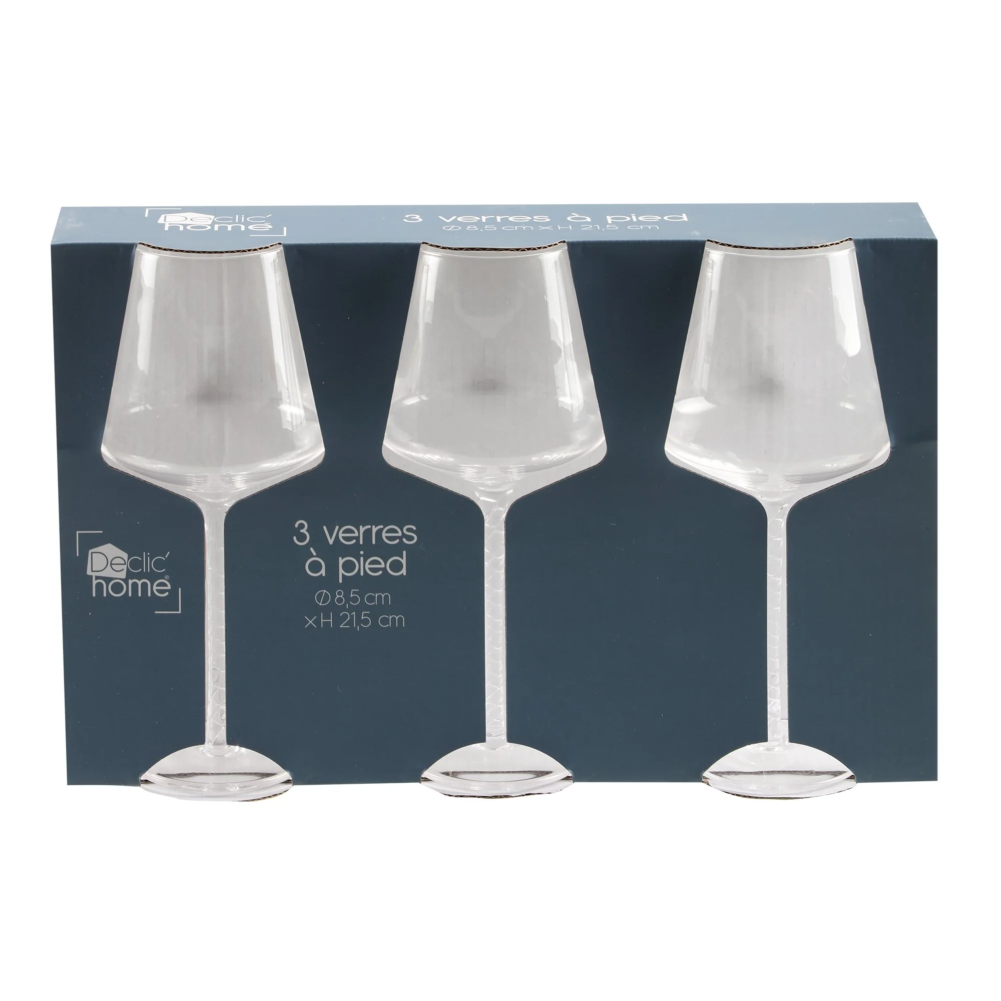3 verres à vin pied torsadé - Image 3