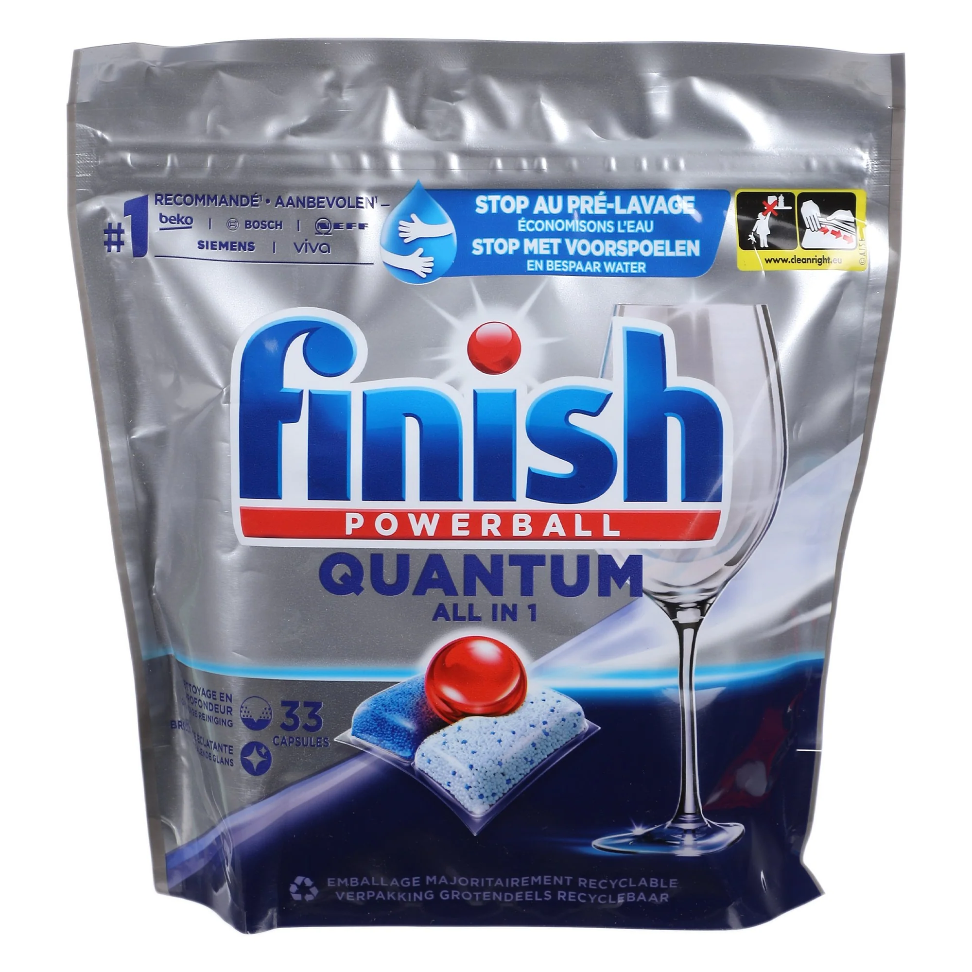 33 tablettes lave-vaisselle all in 1 quantum