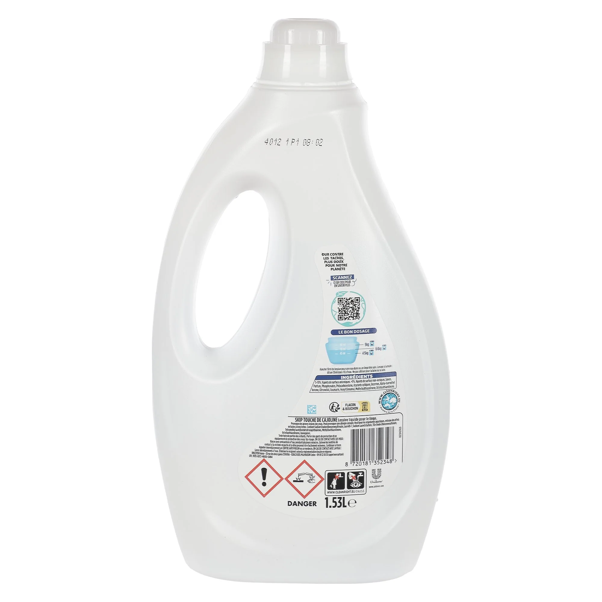 34 doses de lessive liquide touche de cajoline douceur de linge - Image 2