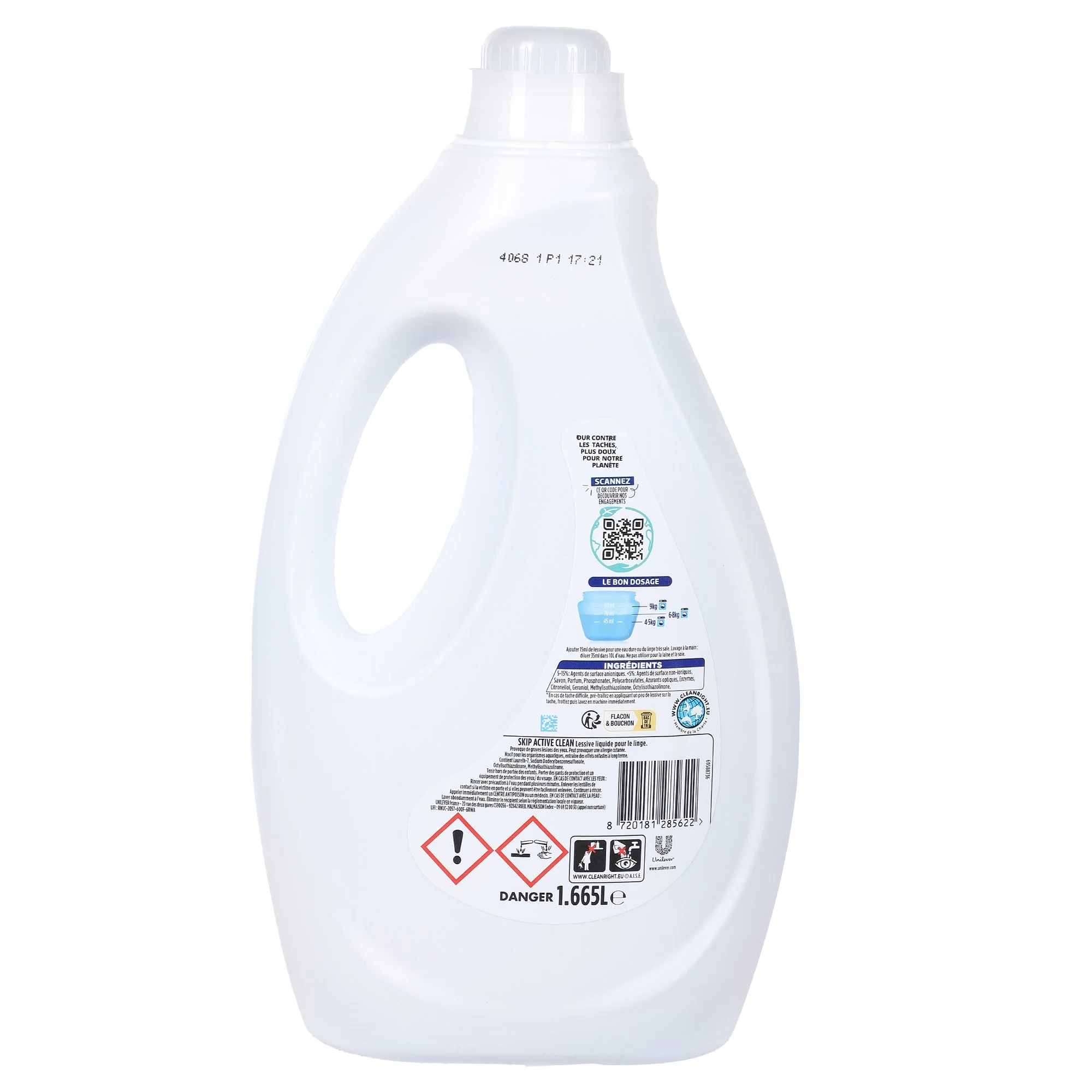 37 doses de lessive liquide active clean - Image 2