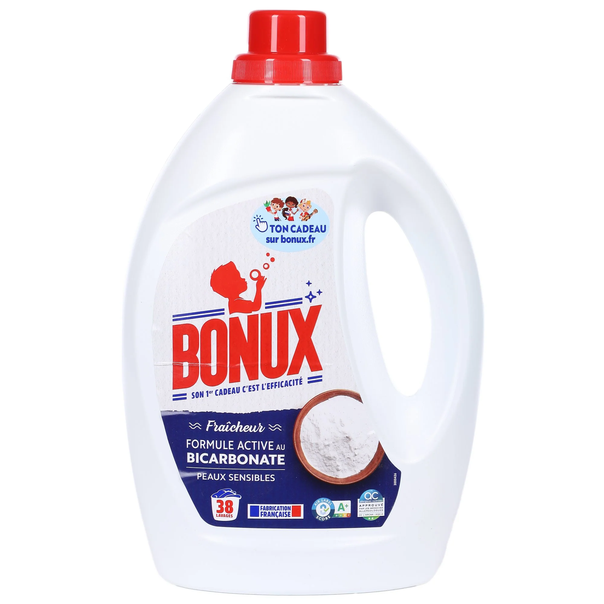 42 doses de lessive liquide fraîcheur bicarbonate peaux sensibles