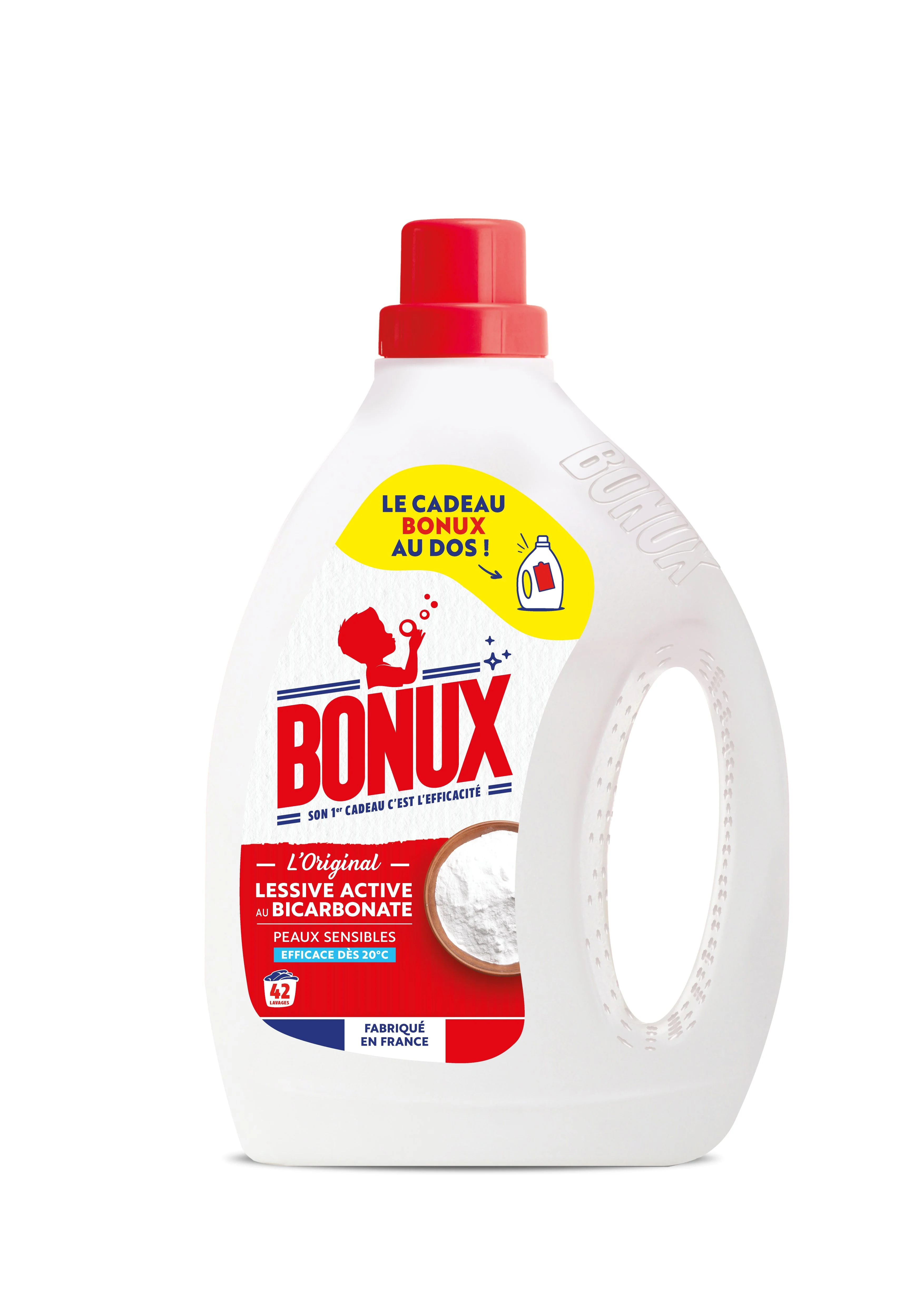 42 doses de lessive liquide original bicarbonate peaux sensibles