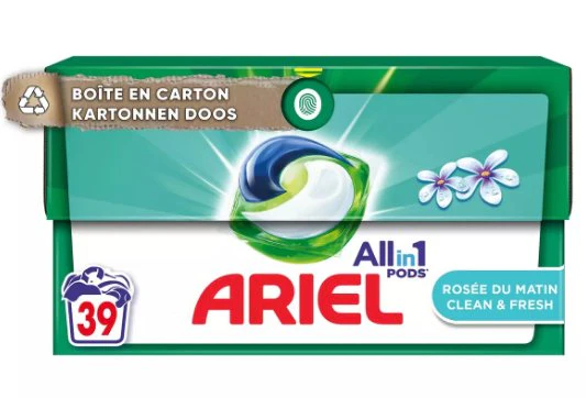 39 capsules de lessive tout en 1 cool clean rosée du matin