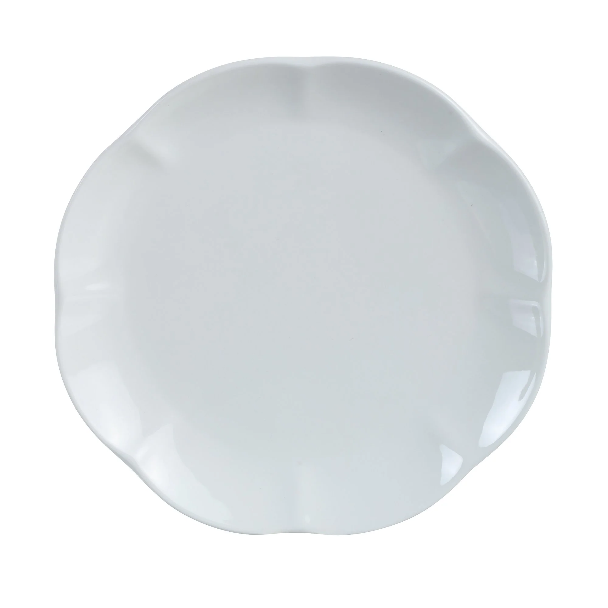 4 assiettes plates forme fleur 27cm