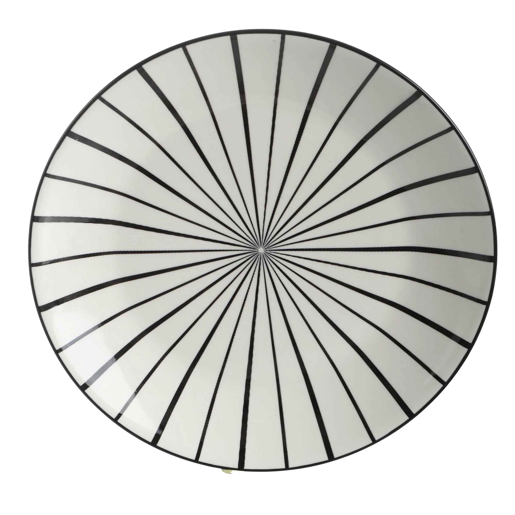 Lot de 4 assiettes plates motif géométrique 26cm - Noir
