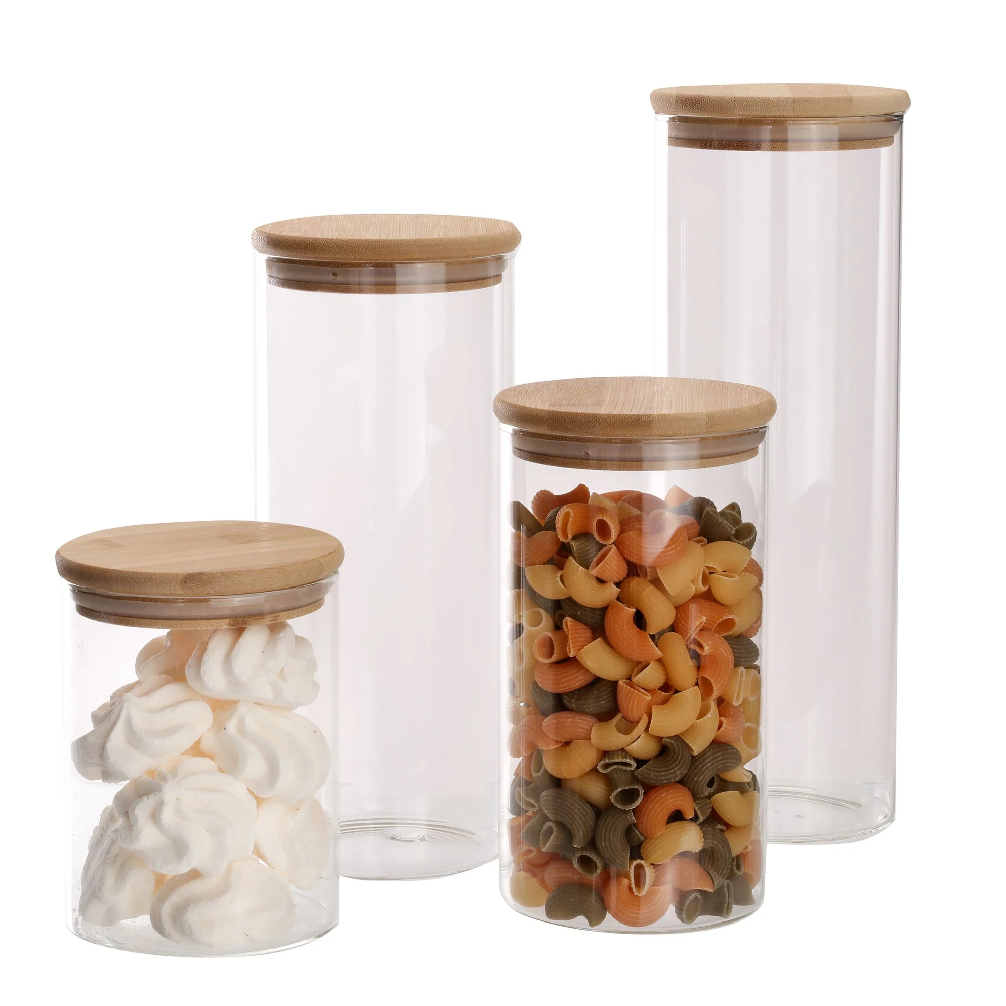 4 bocaux en verre avec couvercles - Image 4