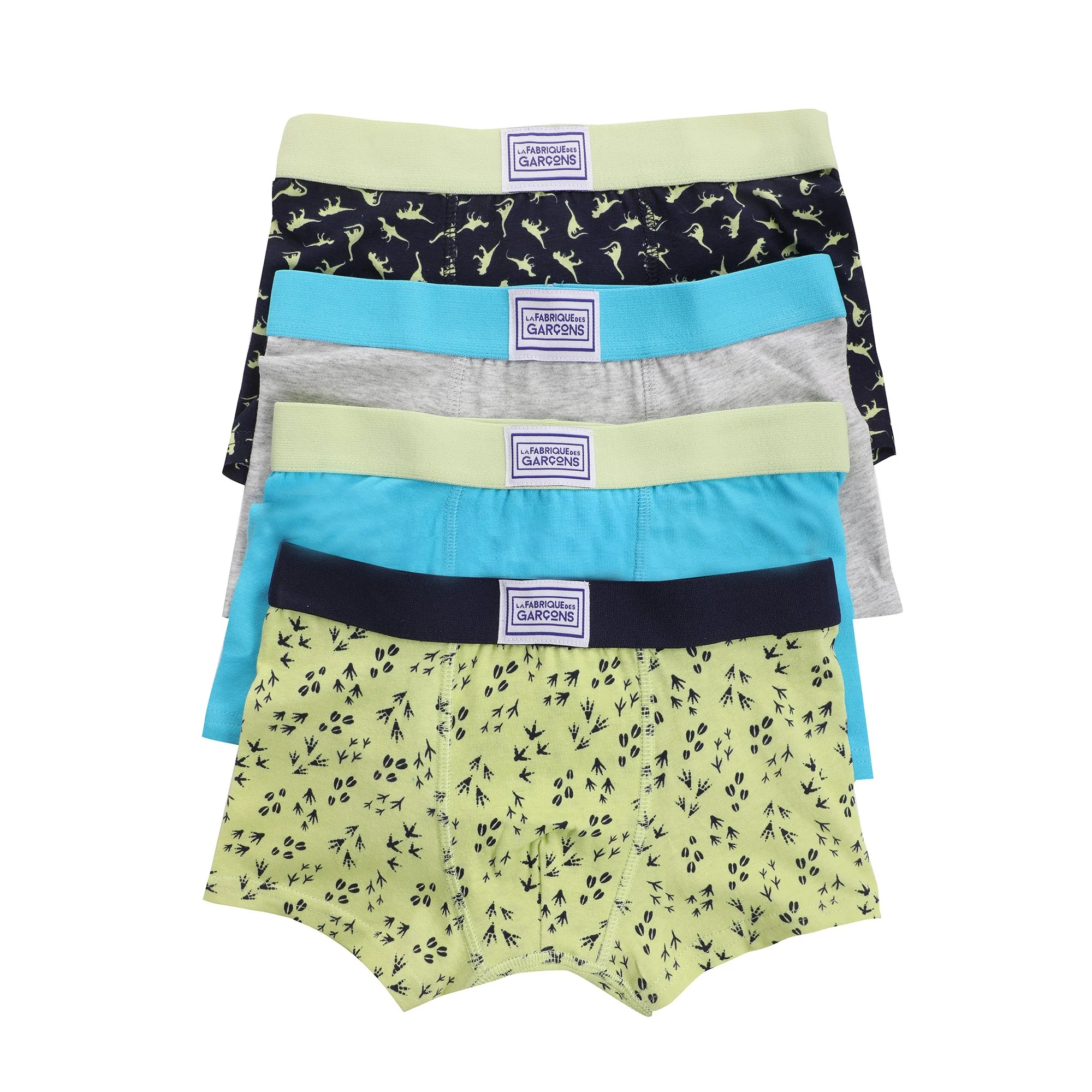 4 boxers en coton fantaisie