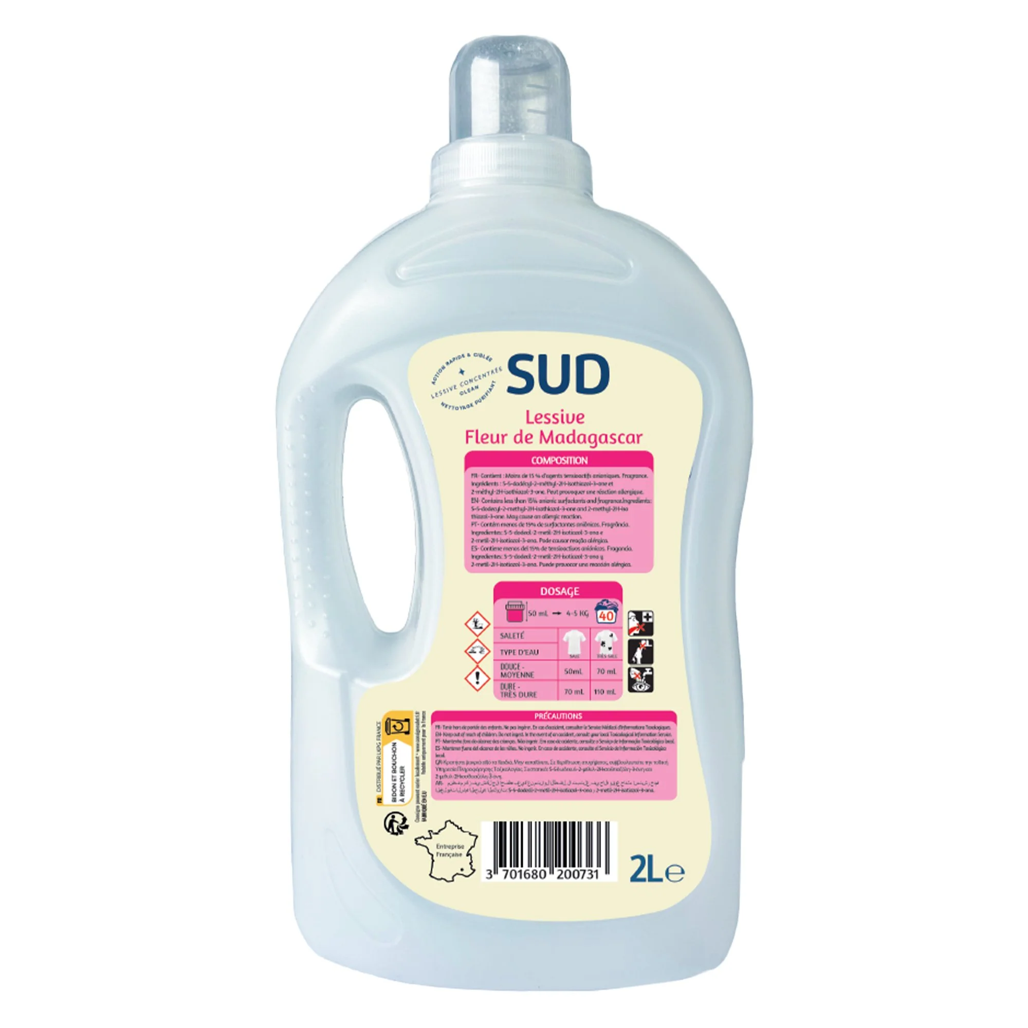 40 doses de lessive liquide -  Fleur de Madagascar vanille argan - Image 2