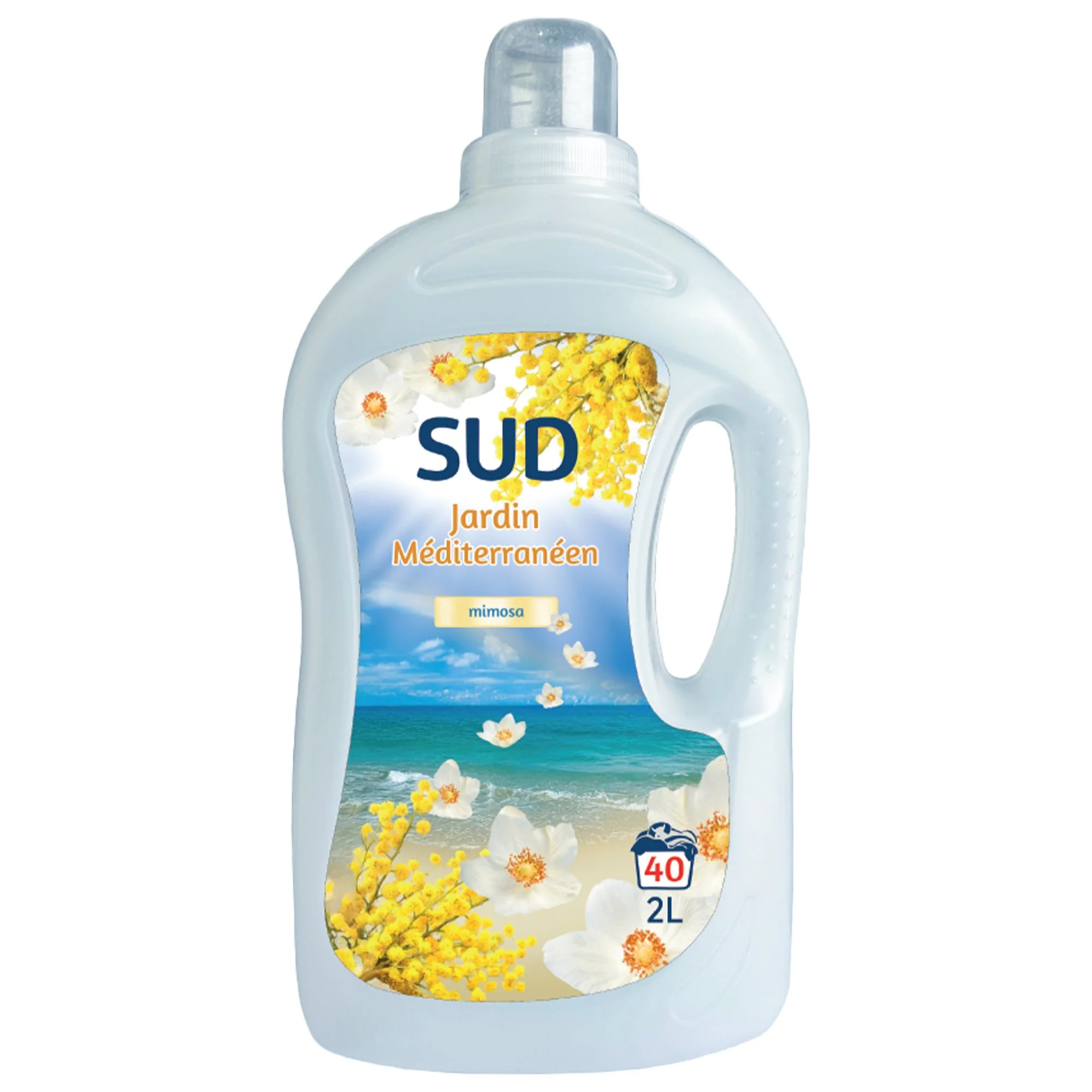40 doses de lessive liquide - jardin méditerranéen mimosa