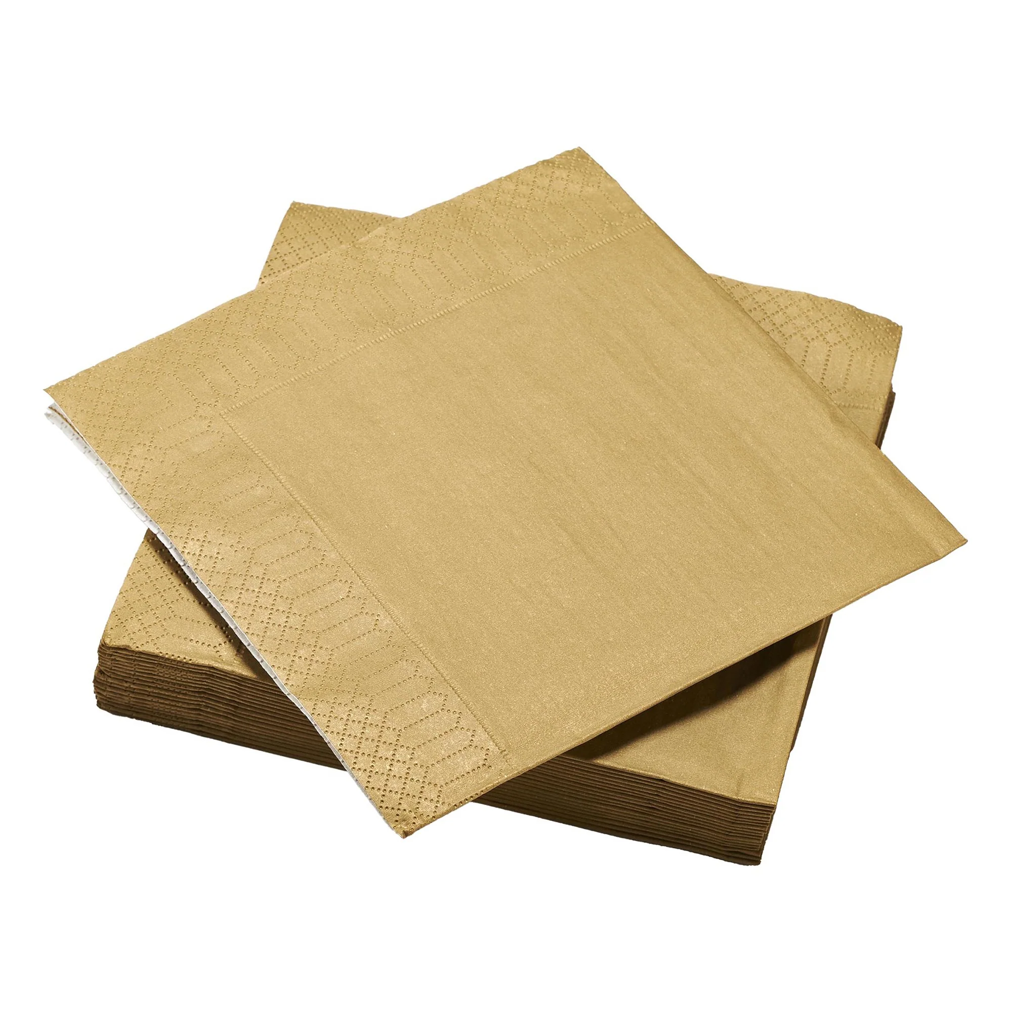 40 serviettes en papier or