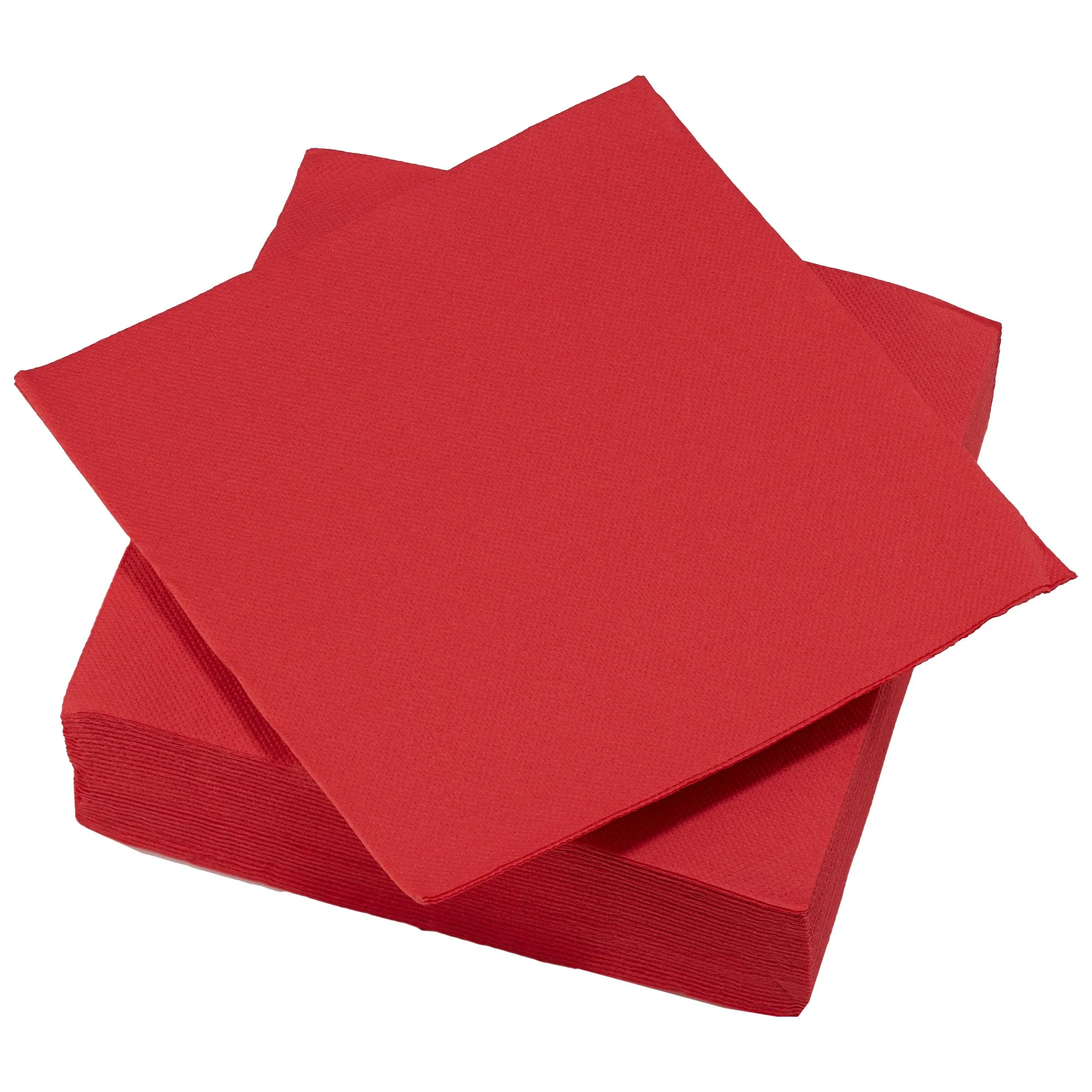 40 serviettes en papier rouges