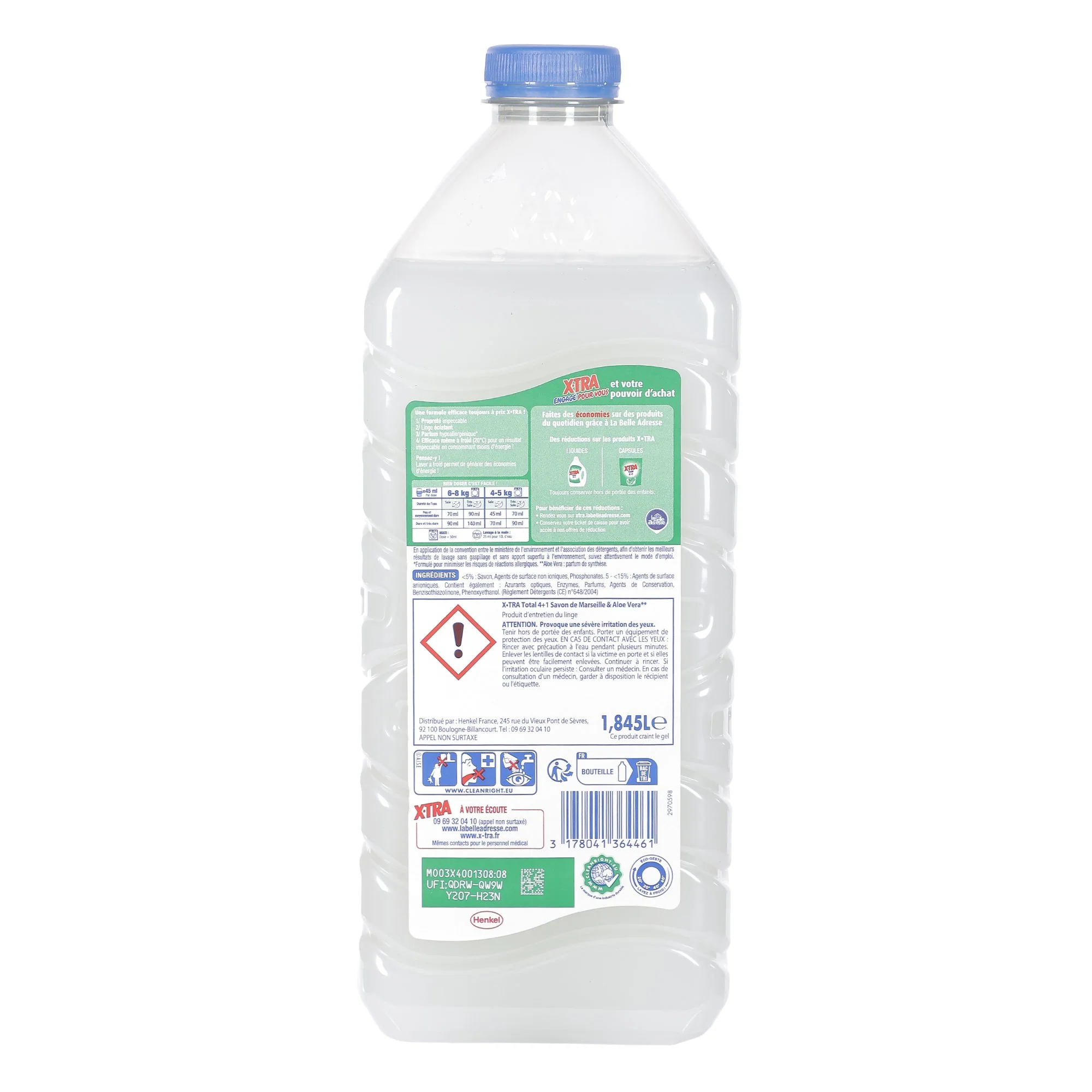 41 doses de lessive liquide concentrée eco total 4+1 savon de marseille - Image 2