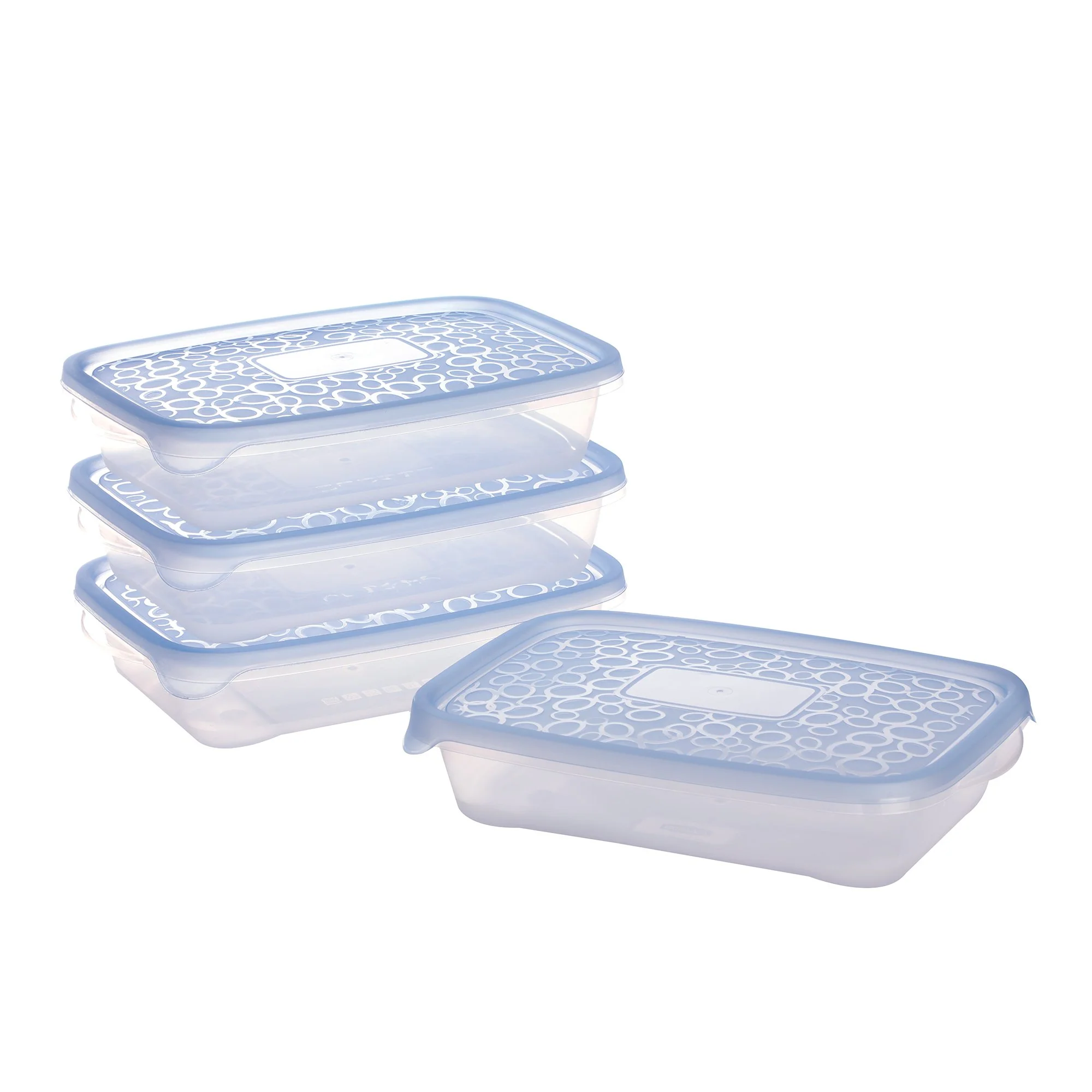5 boîtes carrées 1,1L en plastique - Image 3