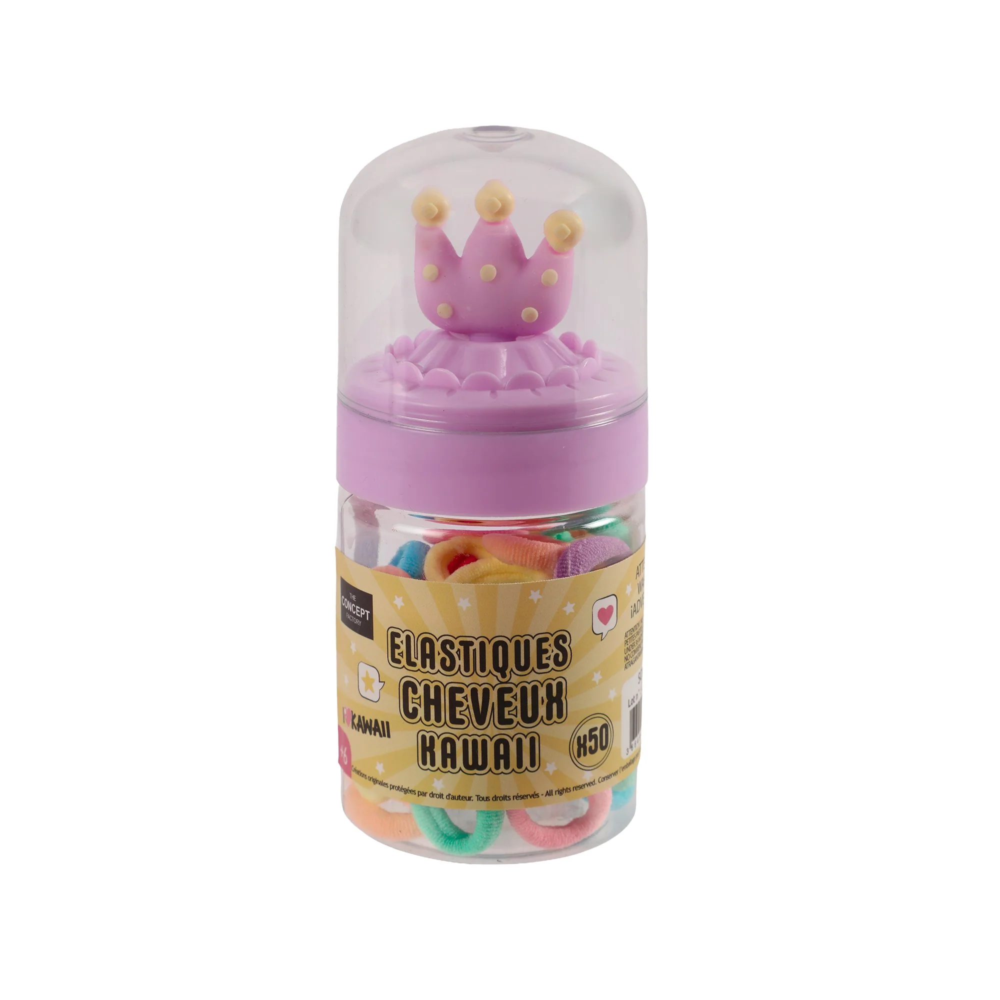 50 élastiques pour cheveux avec boîte Kawaii - Image 2