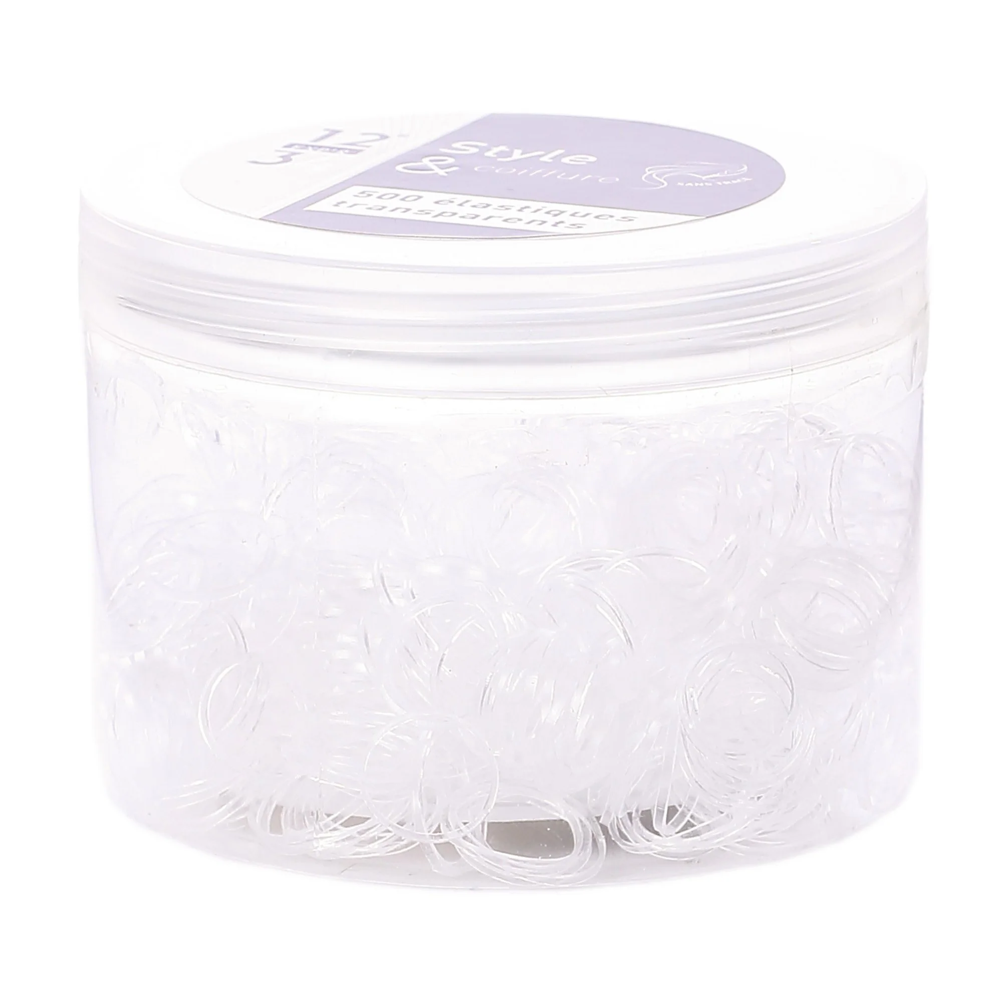 500 mini élastiques transparents