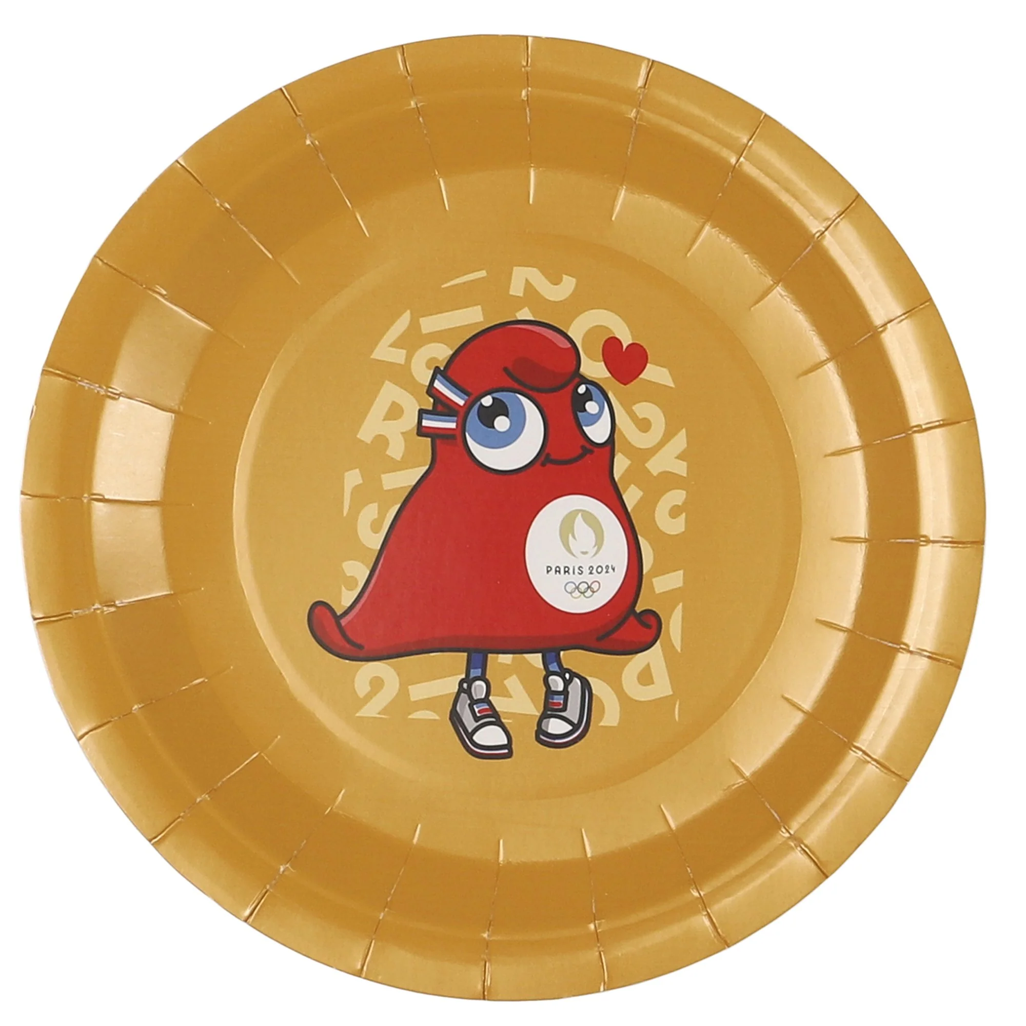 6 assiettes en carton Mascotte Paris 2024 - Image 4
