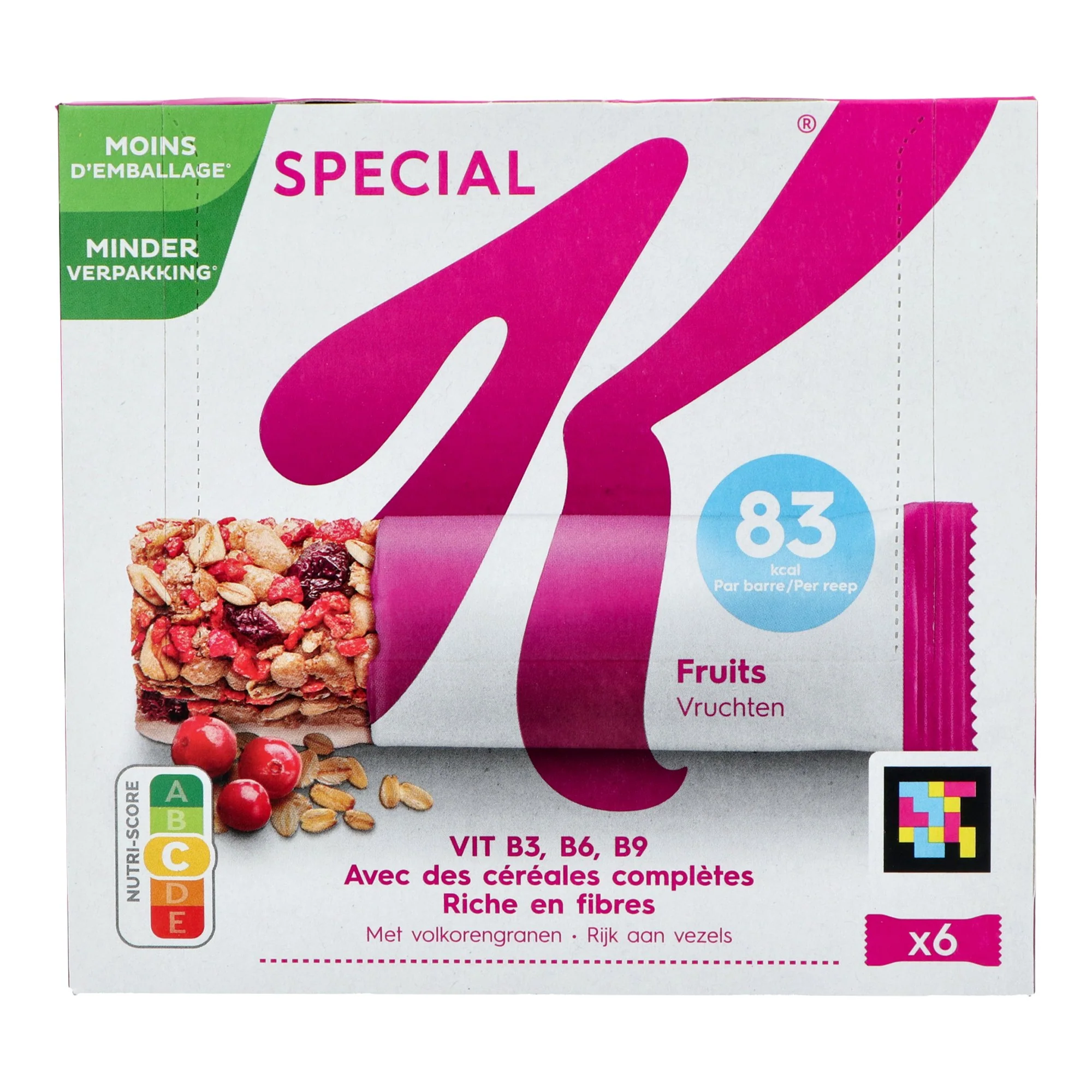 6 barres croustillantes special K fruits rouges