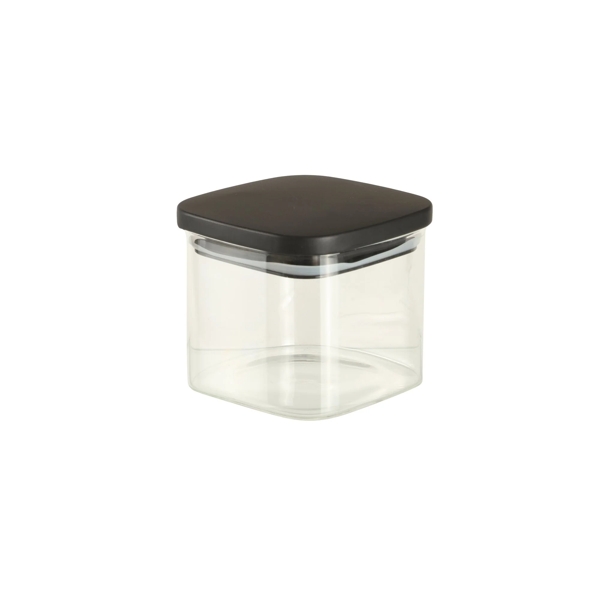 6 bocaux en verre avec couvercle noir - Image 2