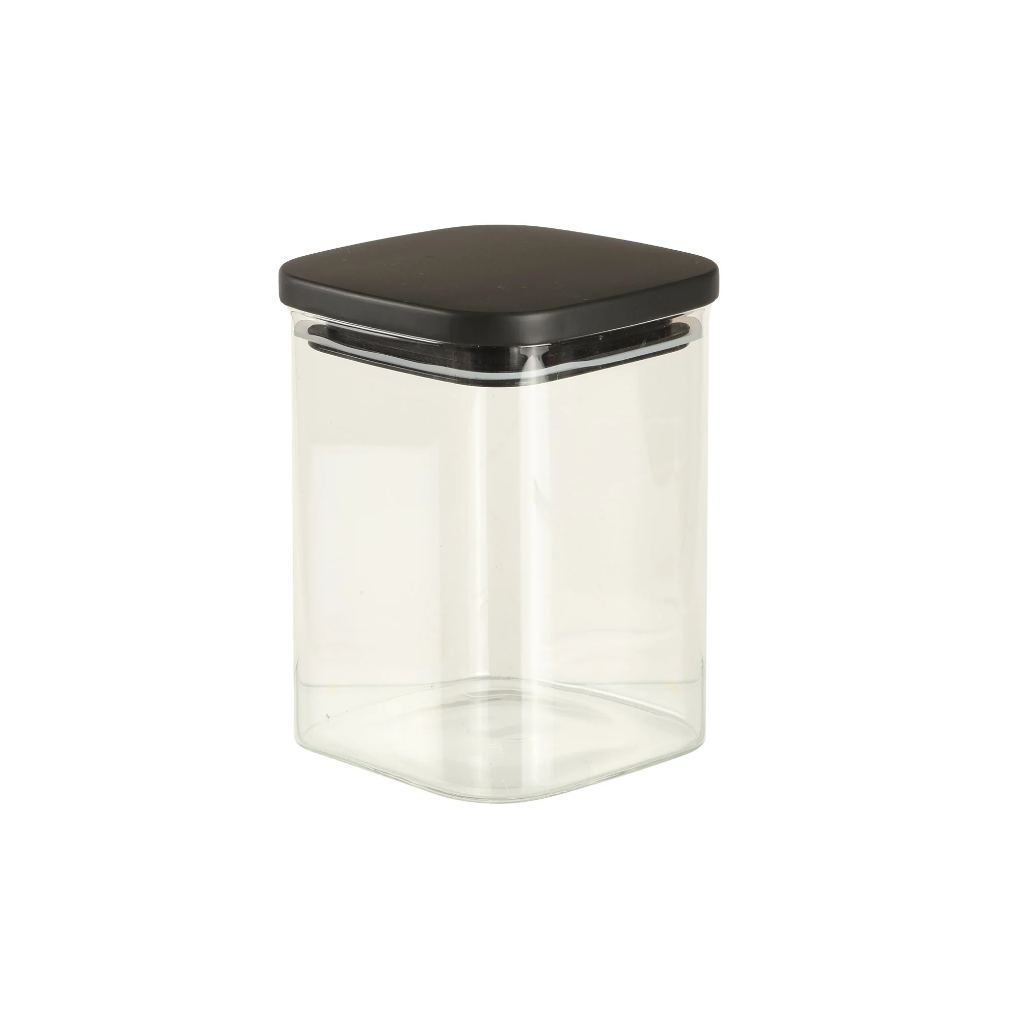 6 bocaux en verre avec couvercle noir - Image 3
