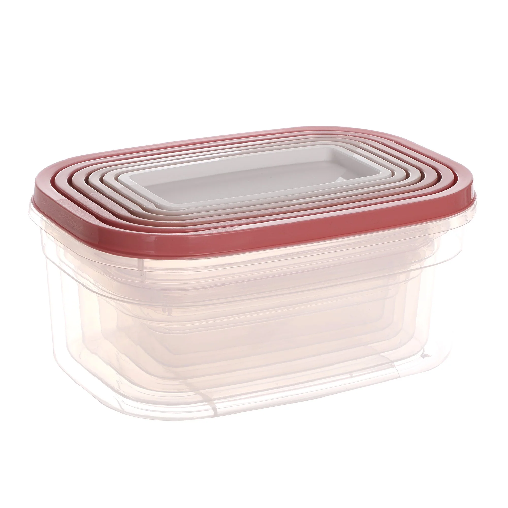 6 boîtes rectangles en plastique - Image 2