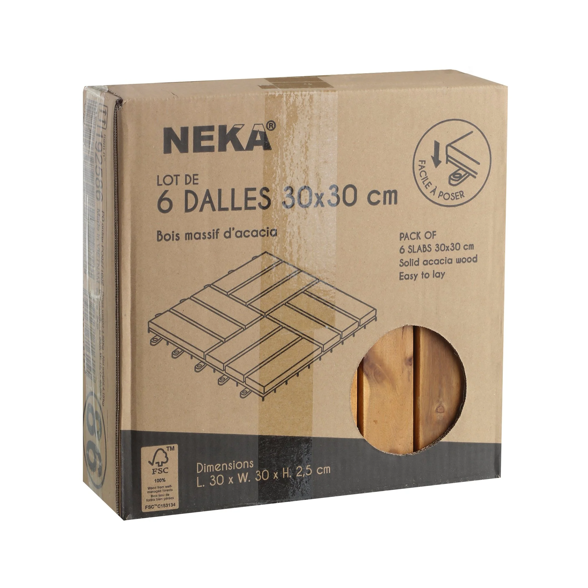 6 dalles acacia 30x30 cm - Image 6