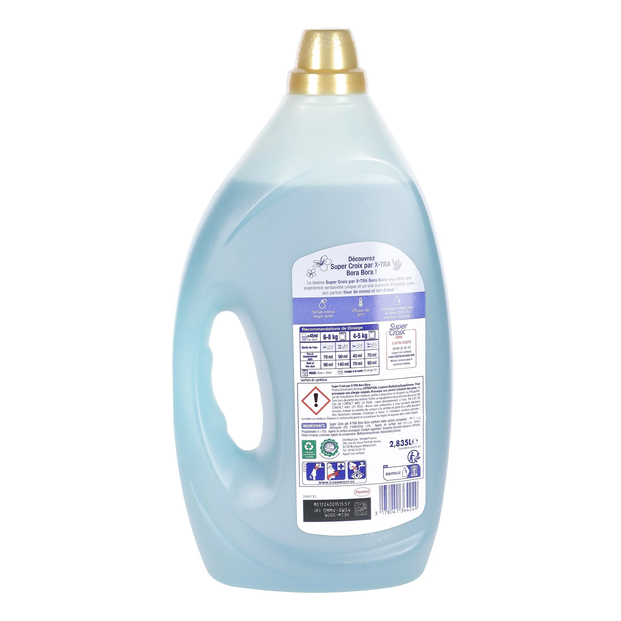 63 doses de lessive liquide Bora Bora fleur de monoï et lait d'aloé Vera - Image 3