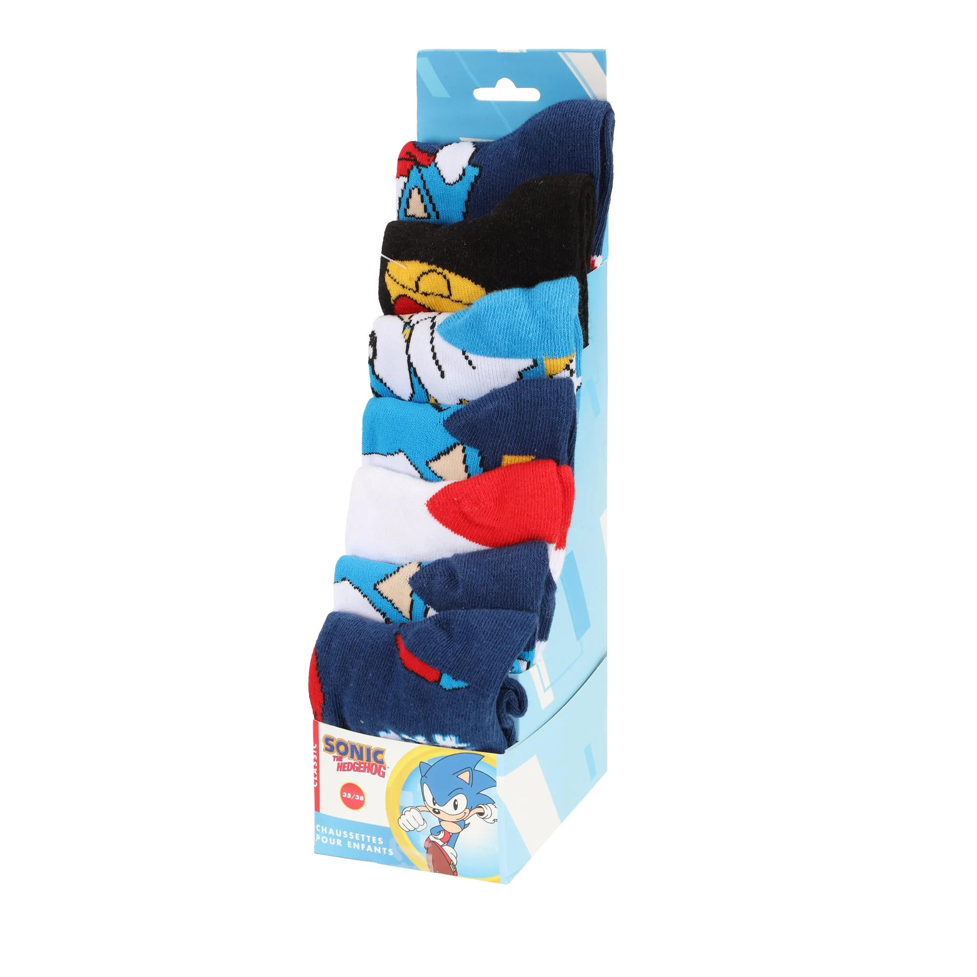 7 paires de chaussettes de Noël licence - Bleu foncé
