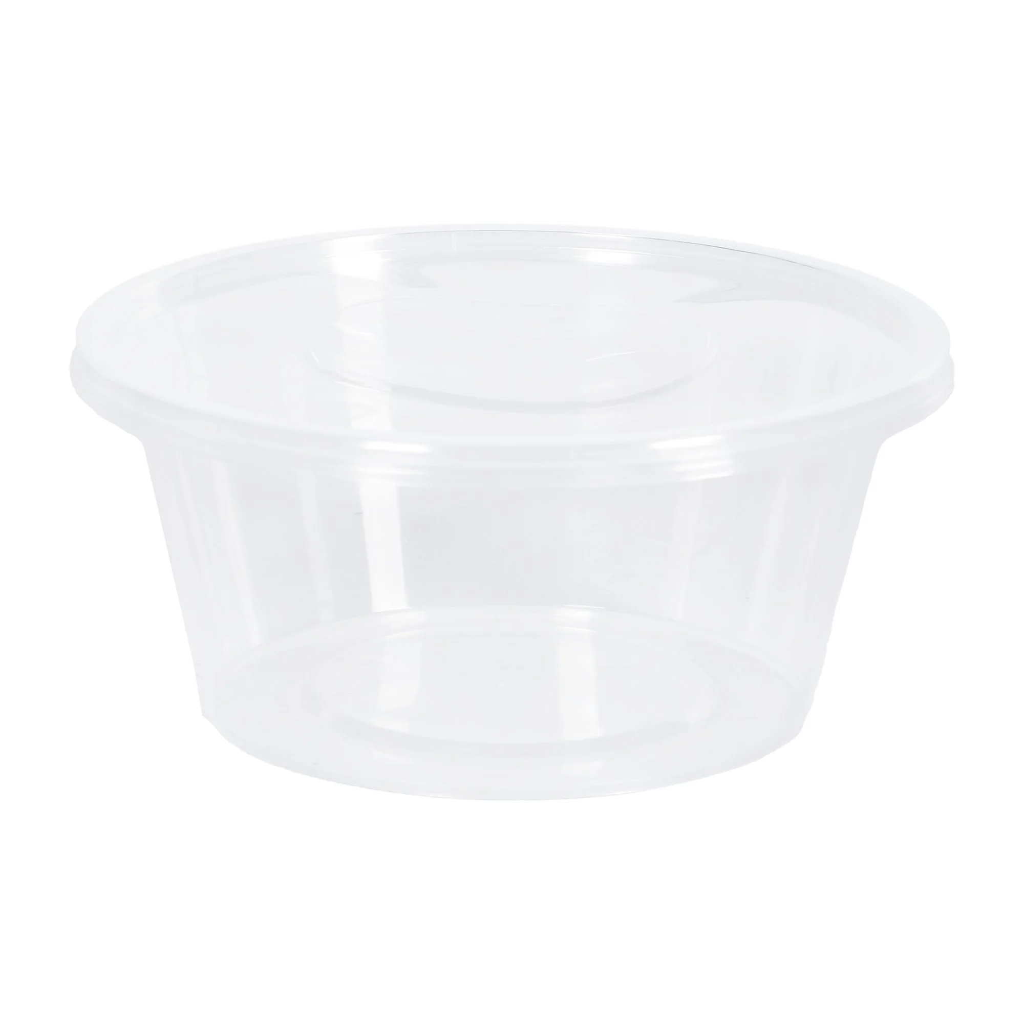 8 boîtes rondes translucide avec couvercle en plastique 750 ml - Image 2